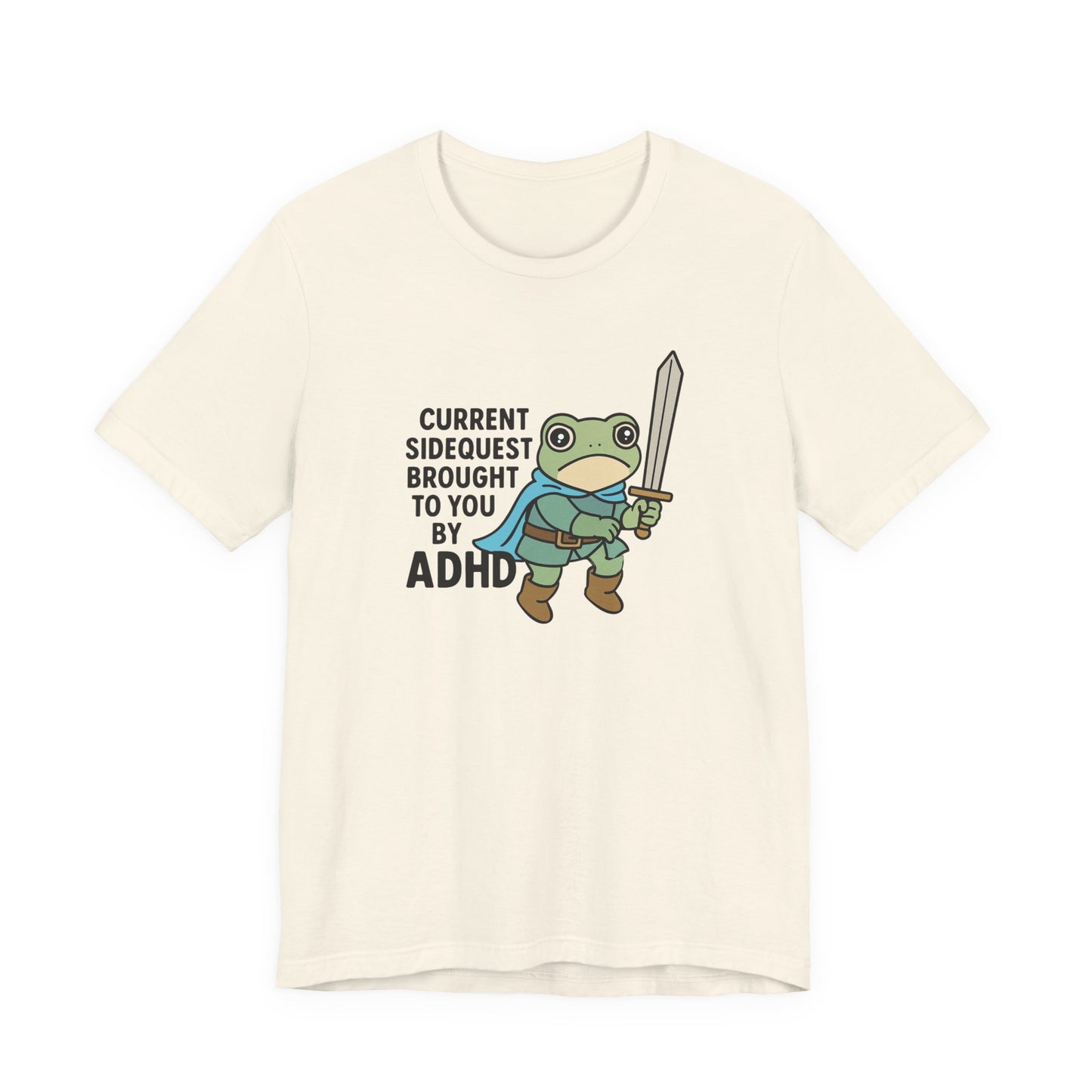 T-Shirt CURRENT SIDEQUEST T-Shirt – Funny ADHD Frog Gaming Shirt