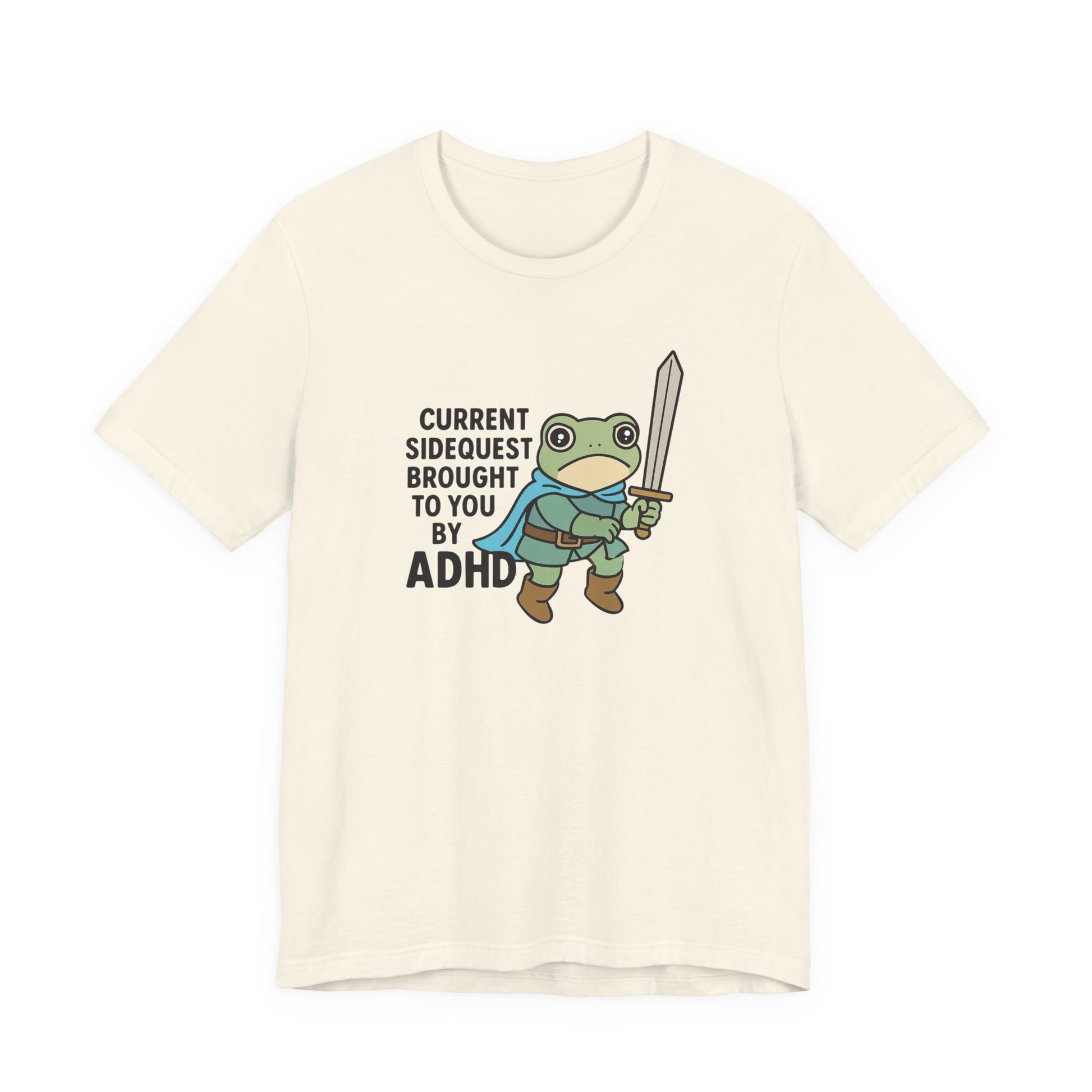 T-Shirt CURRENT SIDEQUEST T-Shirt – Funny ADHD Frog Gaming Shirt