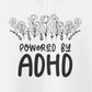 Hoodie POWERED BY ADHD – Floral Minimalist ADHD Hoodie for Awareness