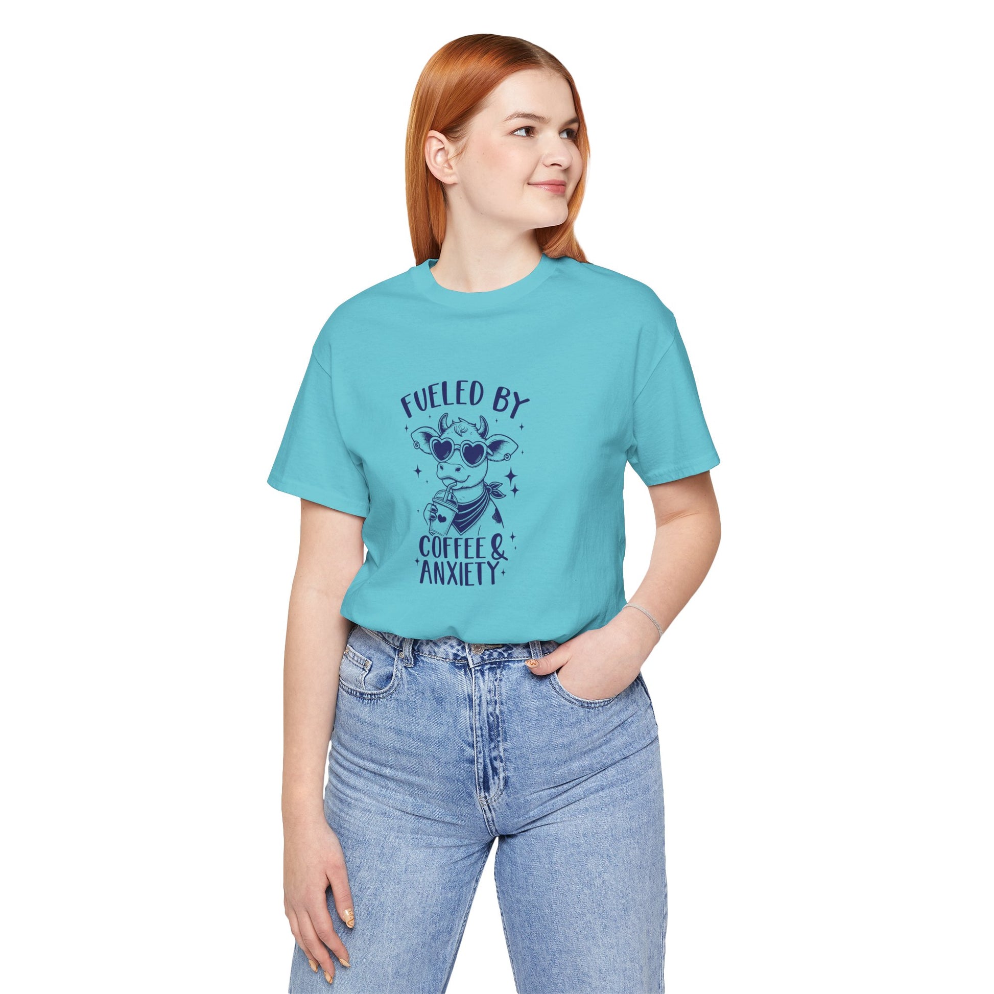 T-Shirt Fueled by Coffee and Anxiety – Funny Women's Anxiety T-shirt