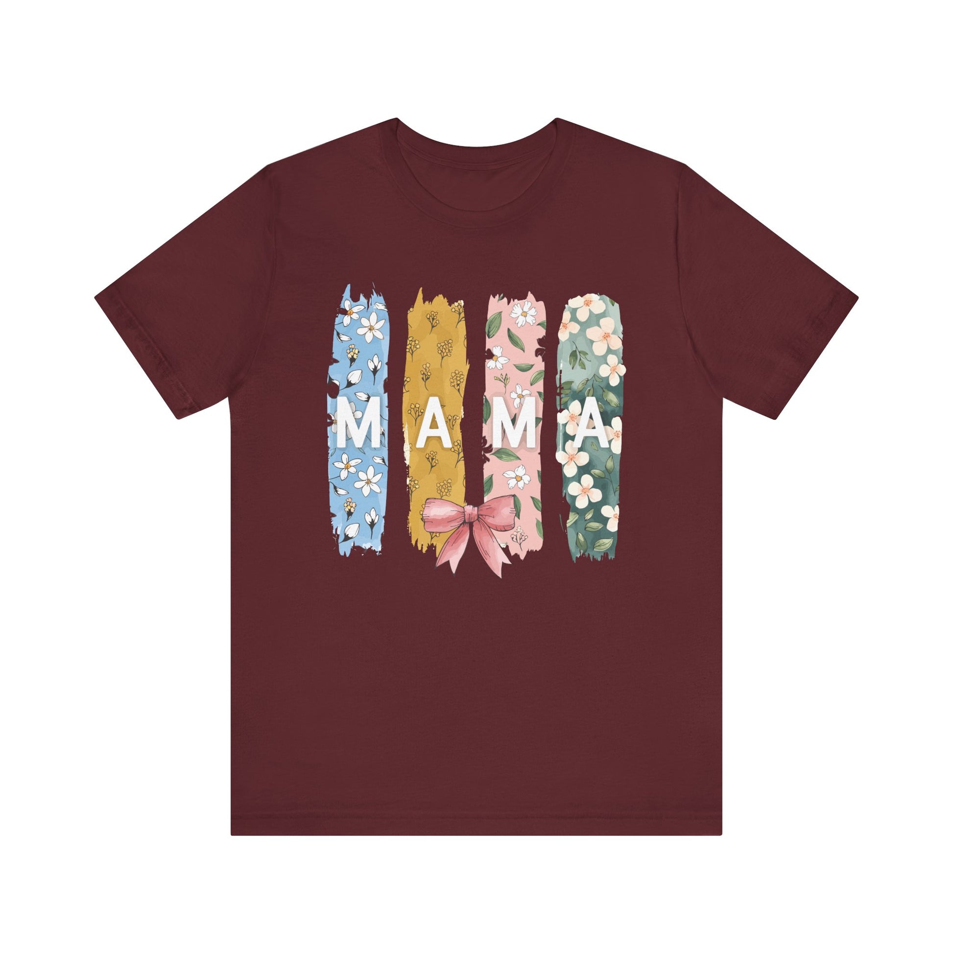Maroon Mama – Colorful Floral Mom’s Day Shirt for Stylish Moms