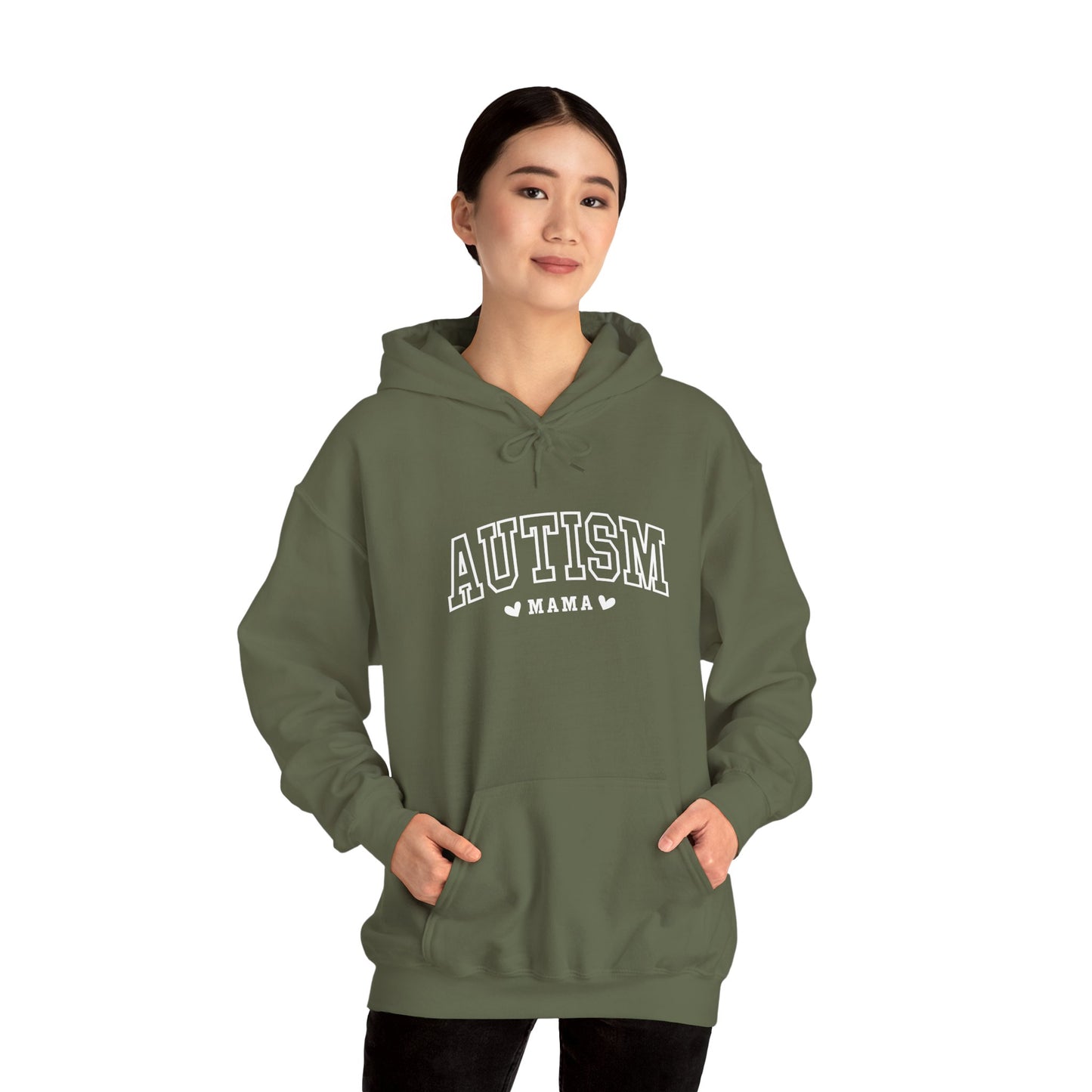 Hoodie AUTISM MAMA Hoodie – Collegiate-Inspired Supportive Mom Design