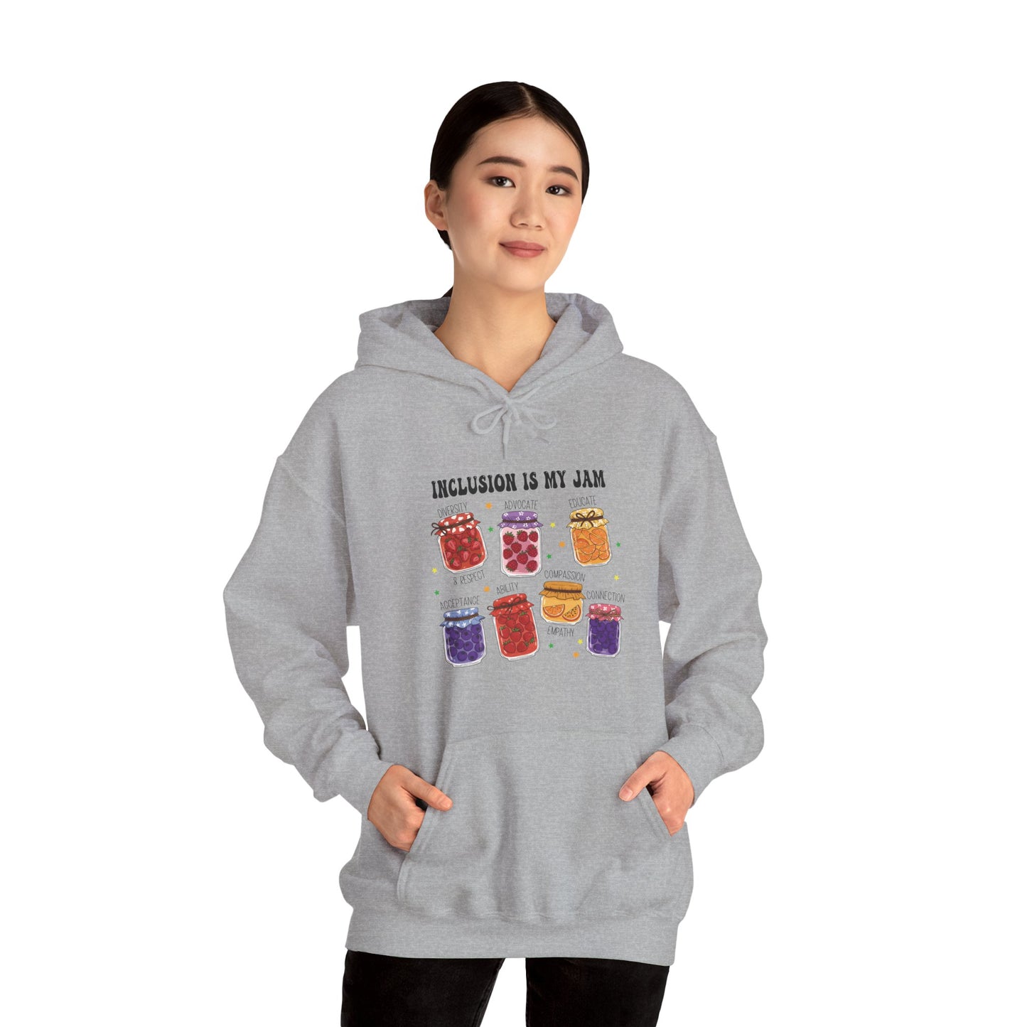 INCLUSION IS MY JAM Hoodie – Colorful Inclusion Awareness Hoodie