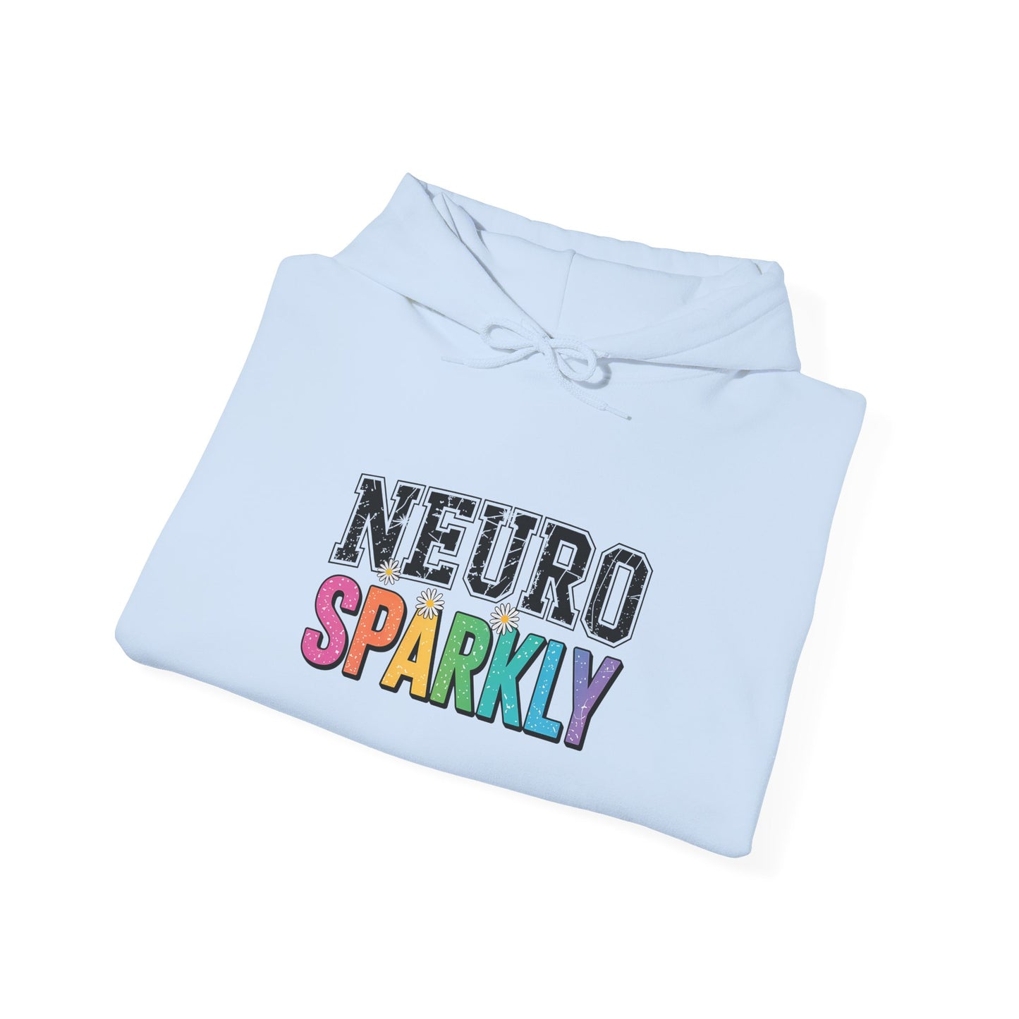 NEURO SPARKLY Autism Hoodie – Bold Varsity Floral Graphic Hoodie