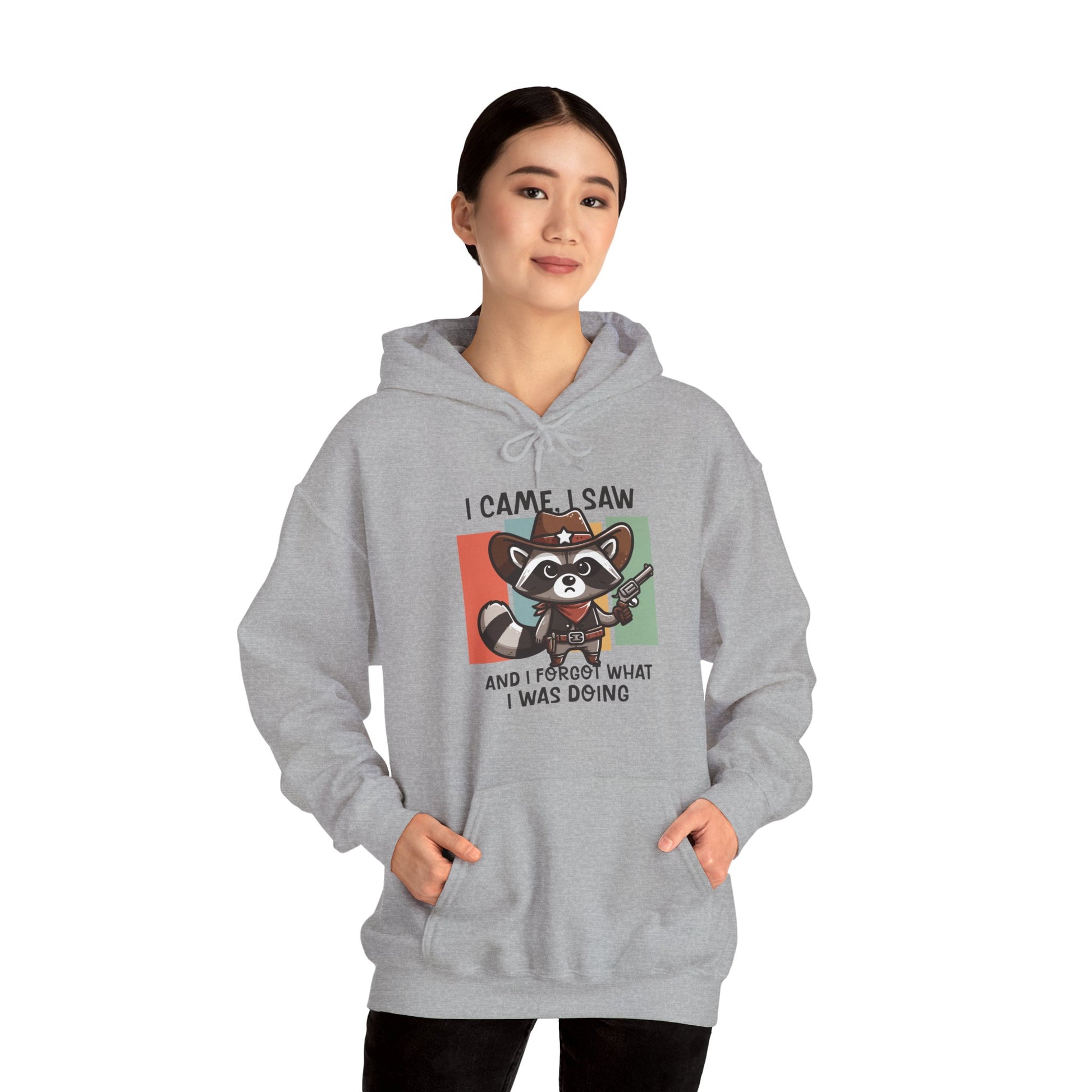 Hoodie I Came I Saw And I Forgot Hoodie – Funny ADHD Raccoon Hoodie