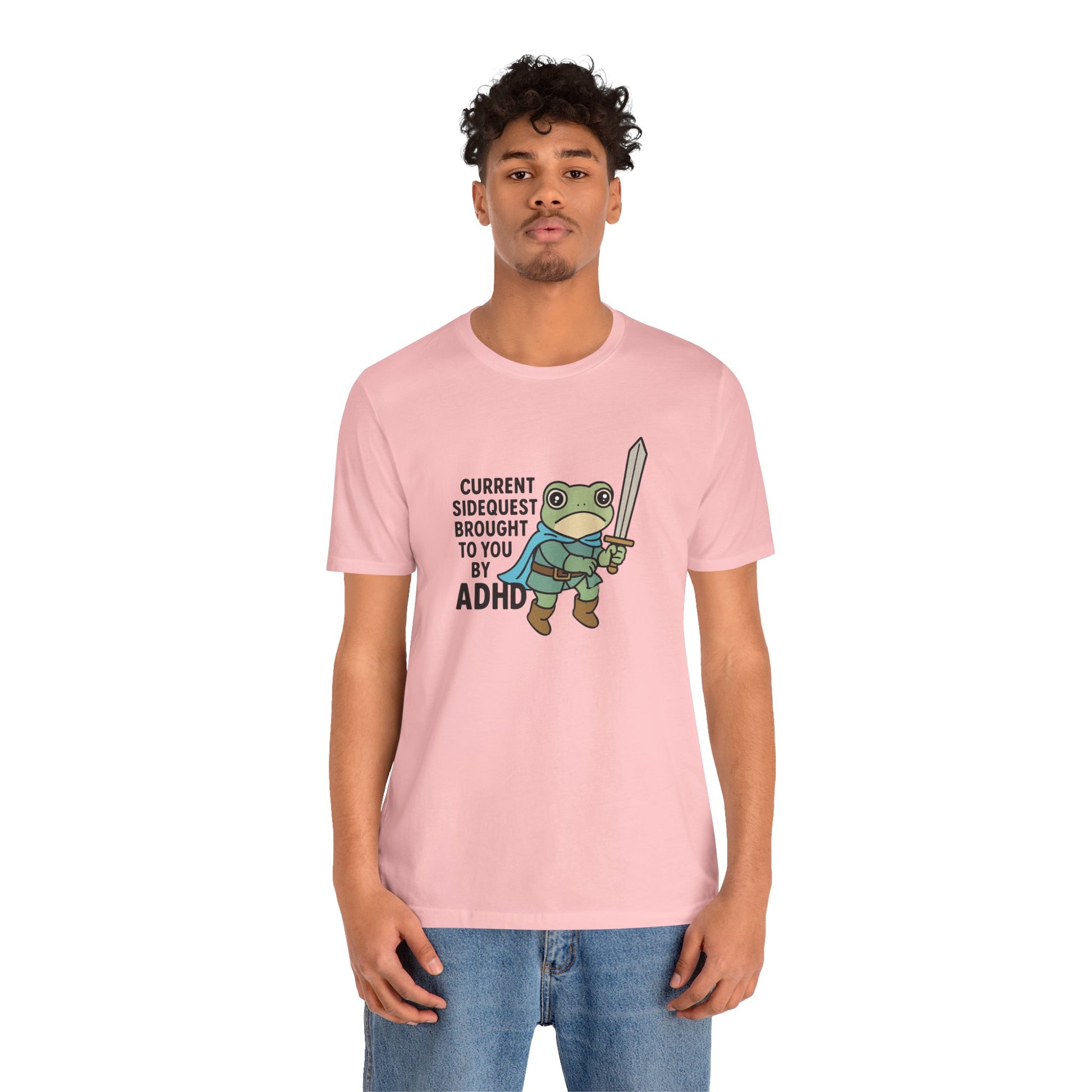 T-Shirt CURRENT SIDEQUEST T-Shirt – Funny ADHD Frog Gaming Shirt
