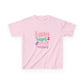 Light Pink Bunny Kisses & Easter Wishes Kids Easter Shirt | Cute Easter Tee