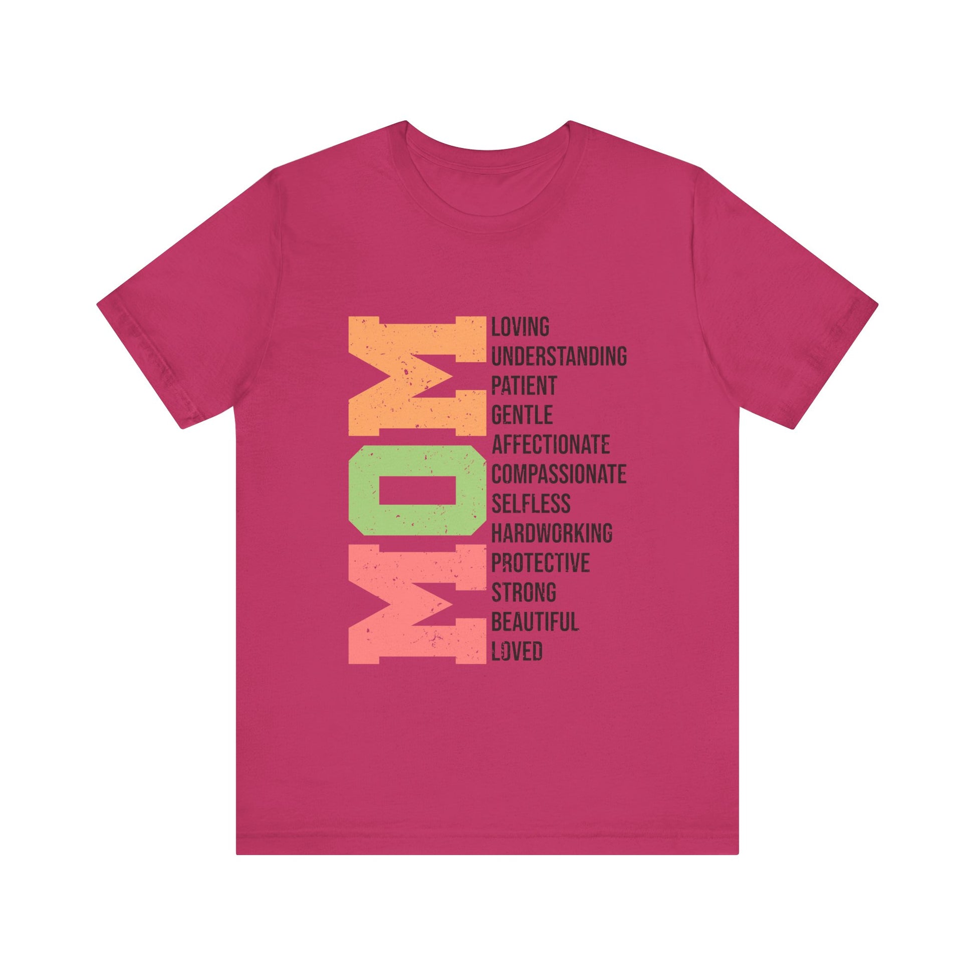Berry Empowering Mom T-Shirt – Beautiful, Strong, Loved MOM