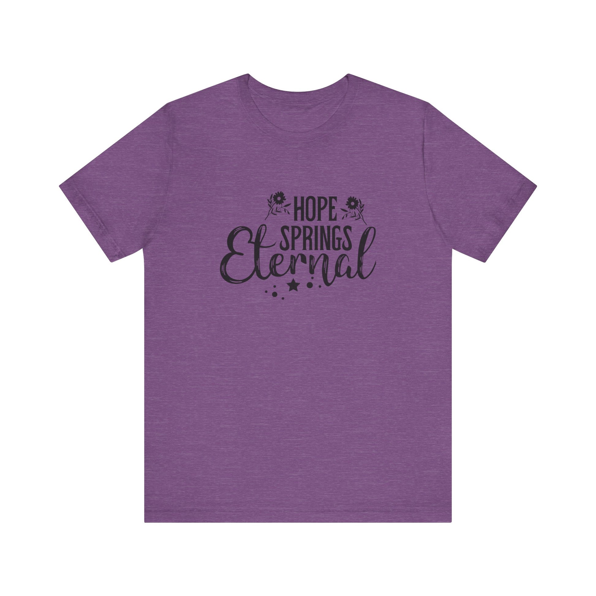 Heather Team Purple Motivational Shirts – Hope Springs Eternal Women’s Easter Tee