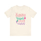 Natural Cute Easter Shirt – Bunny Kisses & Easter Wishes Tee for Women | Family Easter Tee