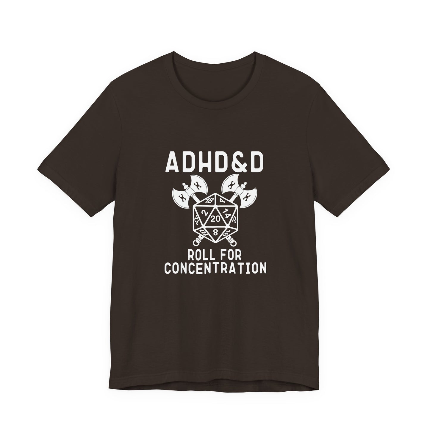 T-Shirt ADHD&D T-Shirt – Funny ADHD Gaming Shirt with Dice and Axes