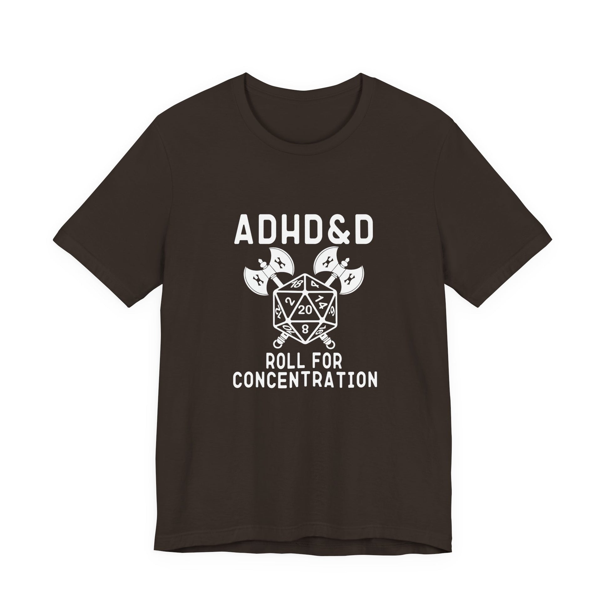 T-Shirt ADHD&D T-Shirt – Funny ADHD Gaming Shirt with Dice and Axes