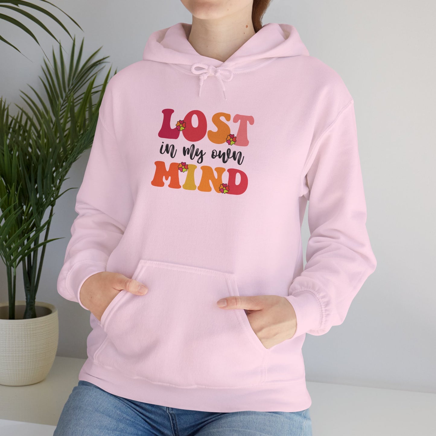 Hoodie LOST in my own MIND Hoodie – Retro ADHD Graphic Hoodie