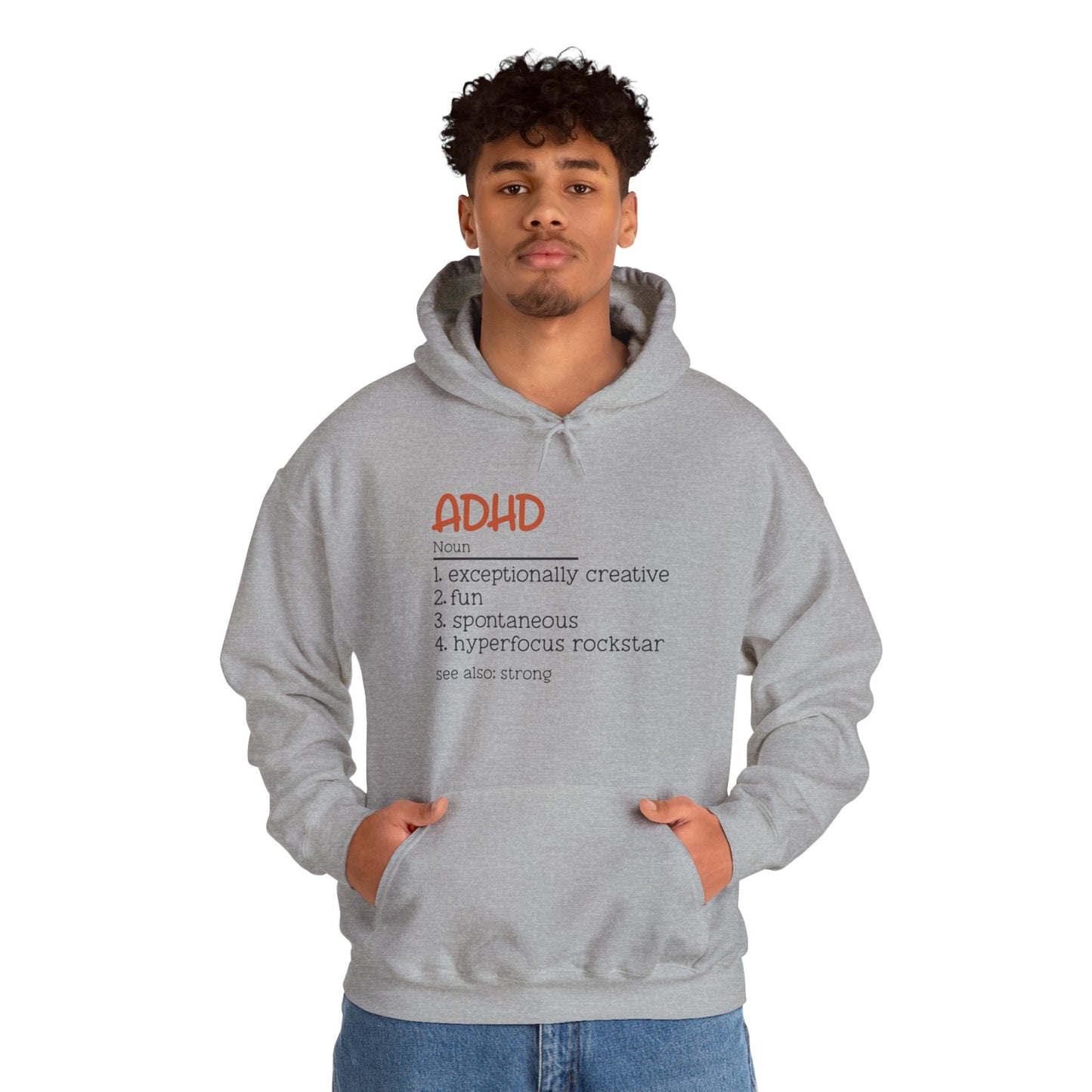 ADHD (Noun) Definition – Funny ADHD Hoodie with Positive Traits