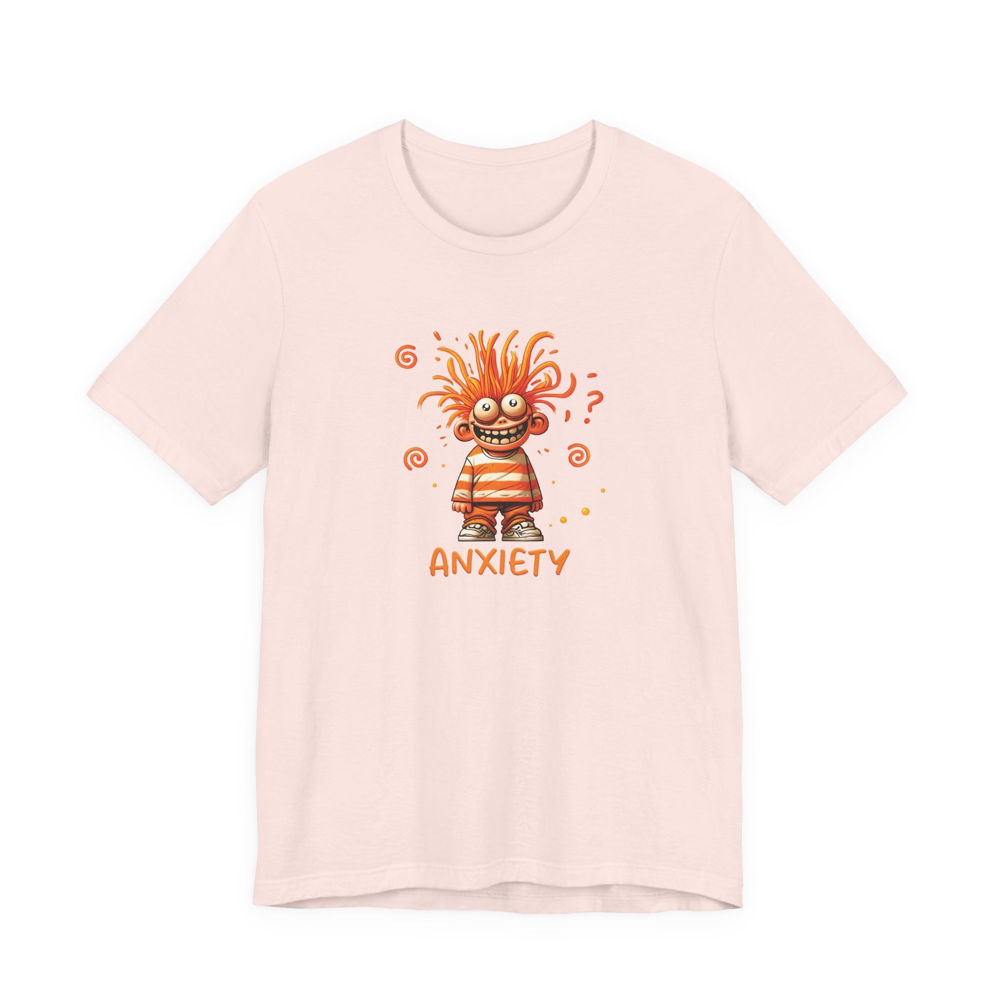 T-Shirt ANXIETY Cartoon Funny Anxiety Shirt — Mental Health Graphic Tee