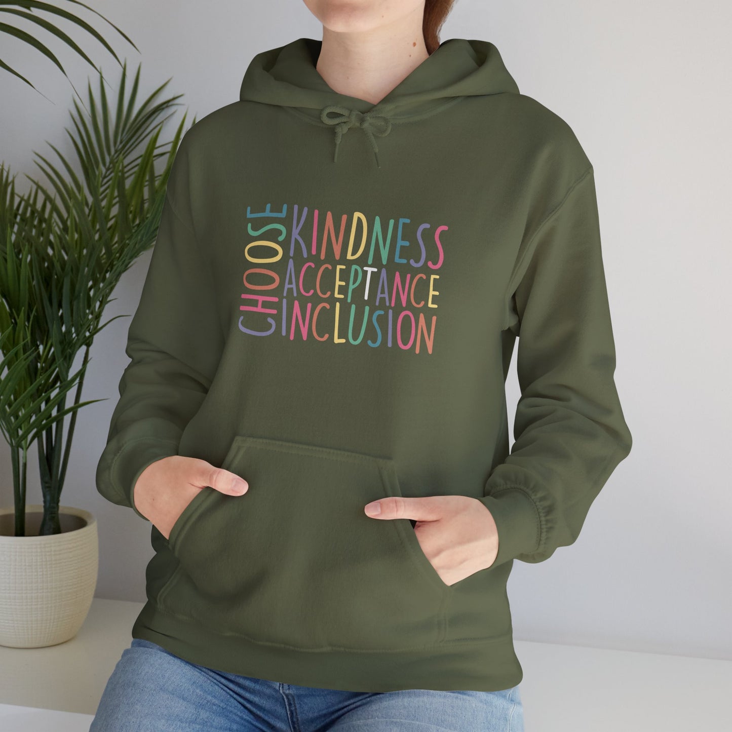 CHOOSE KINDNESS Hoodie – Colorful Inclusion & Acceptance Design