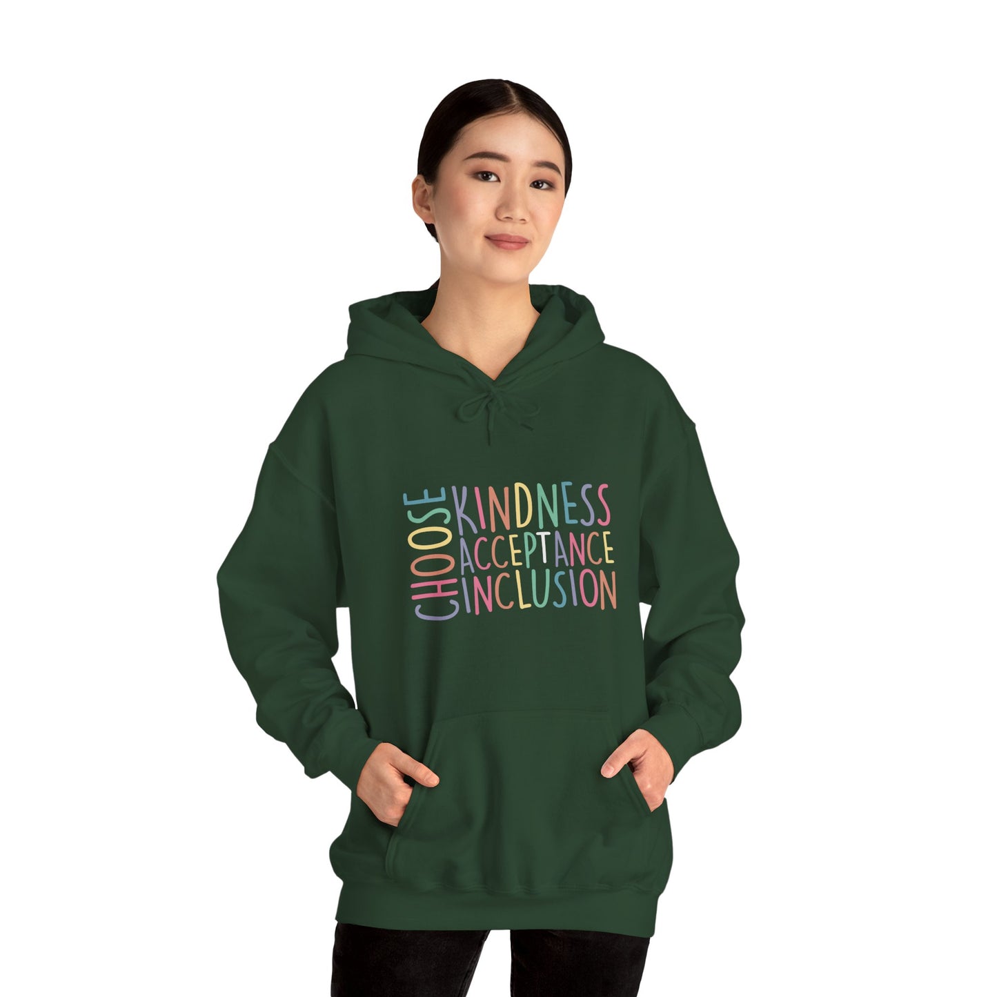 CHOOSE KINDNESS Hoodie – Colorful Inclusion & Acceptance Design
