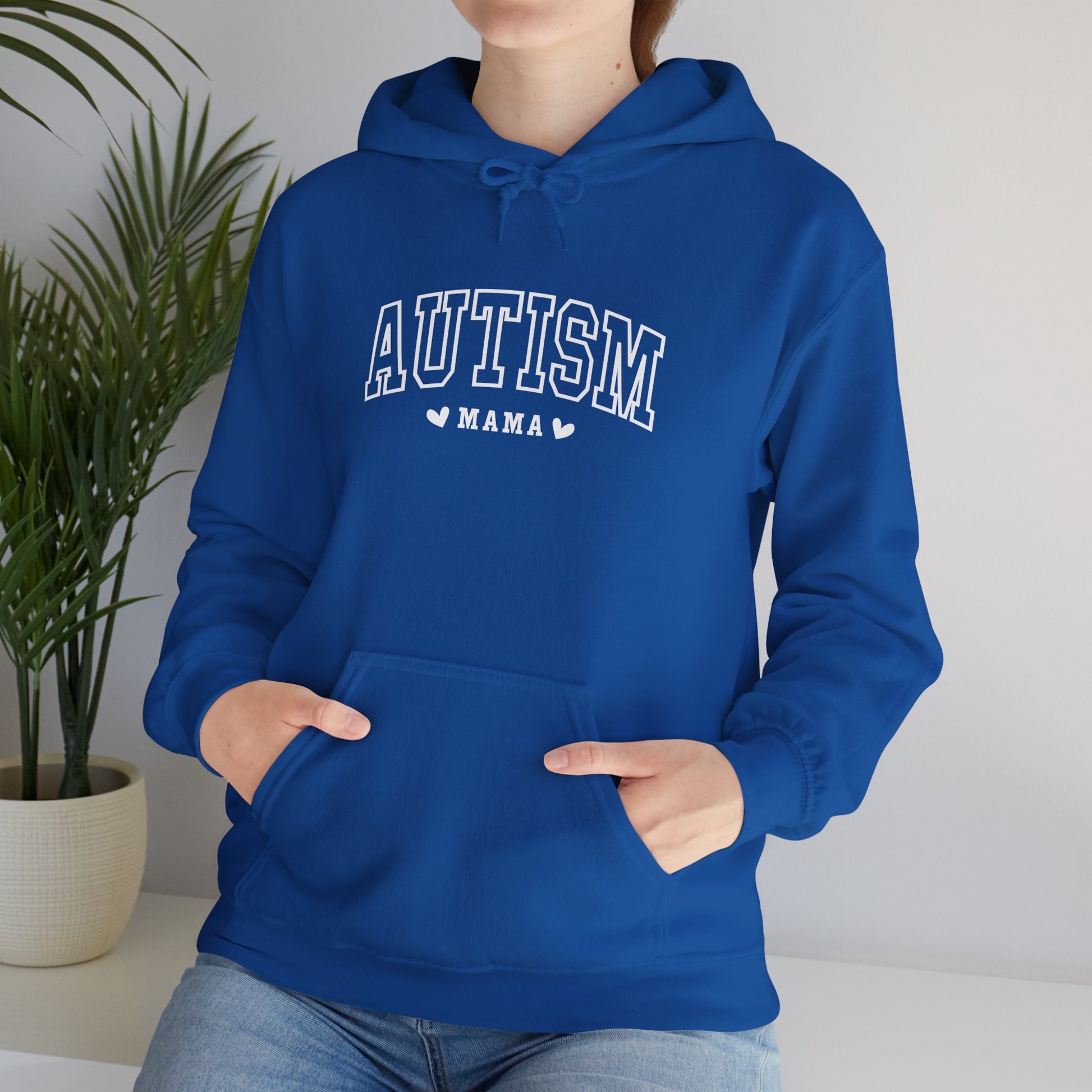 Hoodie AUTISM MAMA Hoodie – Collegiate-Inspired Supportive Mom Design