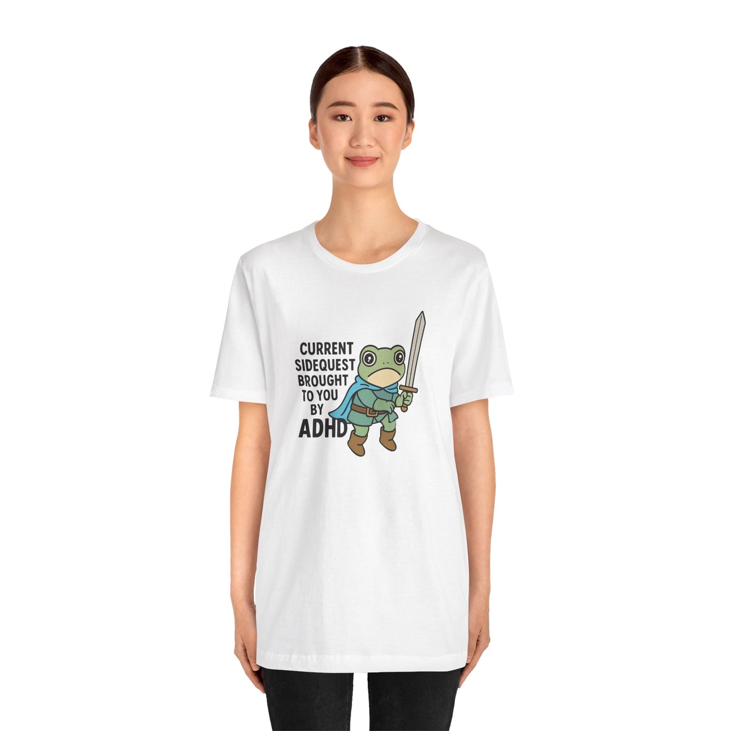 T-Shirt CURRENT SIDEQUEST T-Shirt – Funny ADHD Frog Gaming Shirt