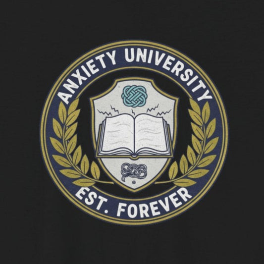 T-Shirt ANXIETY UNIVERSITY Shirt – Funny Collegiate Graphic Tee