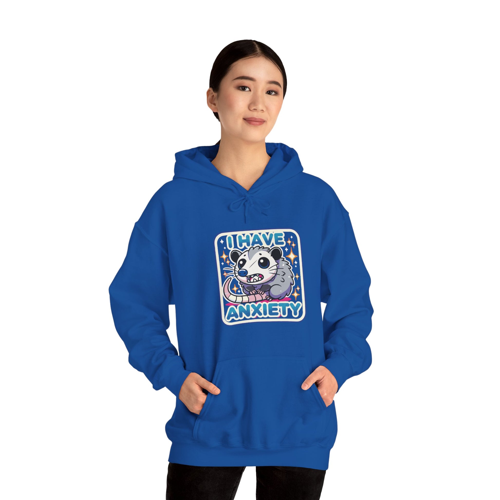Hoodie I Have Anxiety Hoodie – Funny Opossum Hoodie for Women