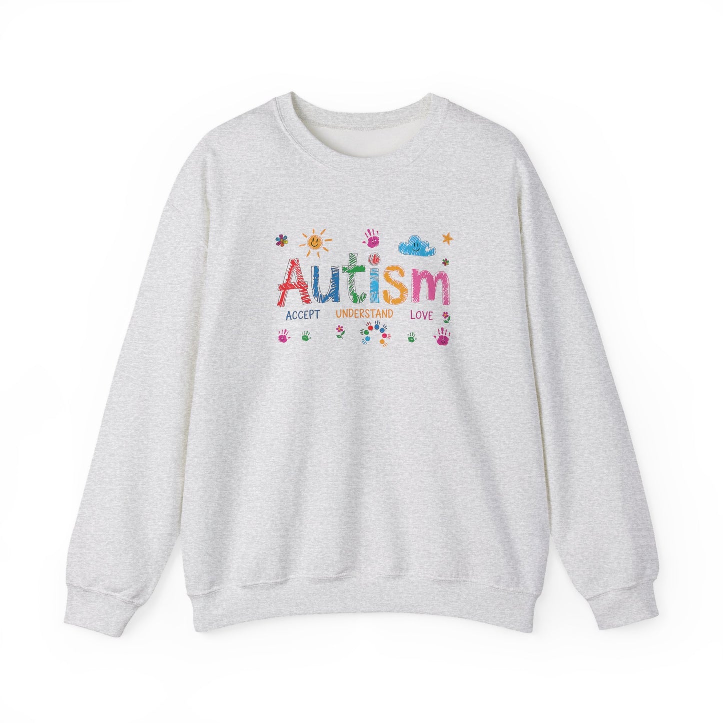 Sweatshirt Accept Understand Love Autism Sweatshirt with Playful Design