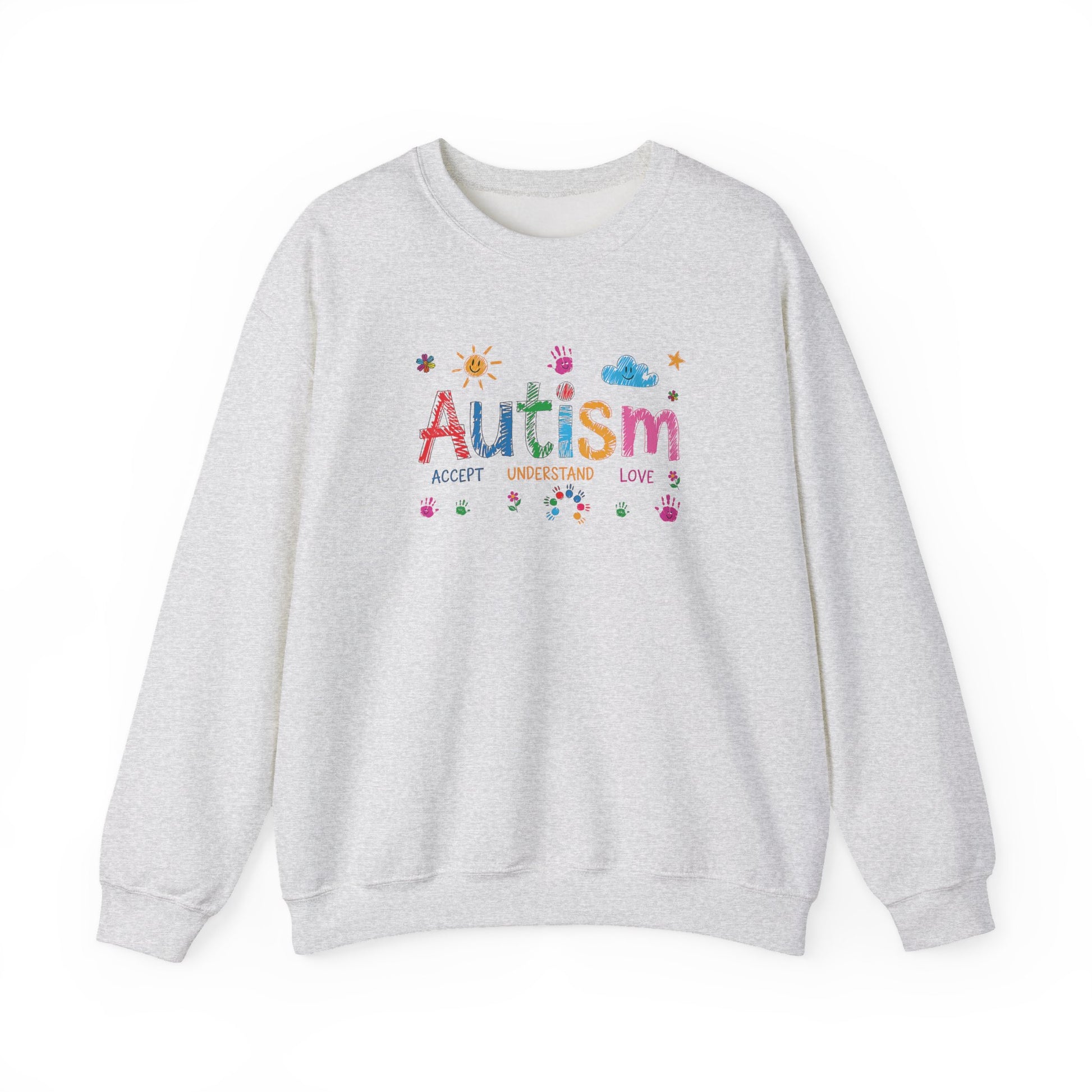 Sweatshirt Accept Understand Love Autism Sweatshirt with Playful Design
