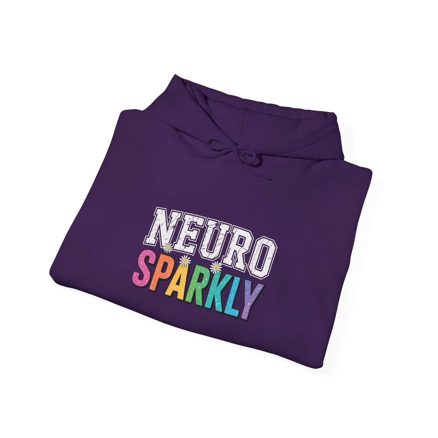NEURO SPARKLY Autism Hoodie – Bold Varsity Floral Graphic Hoodie
