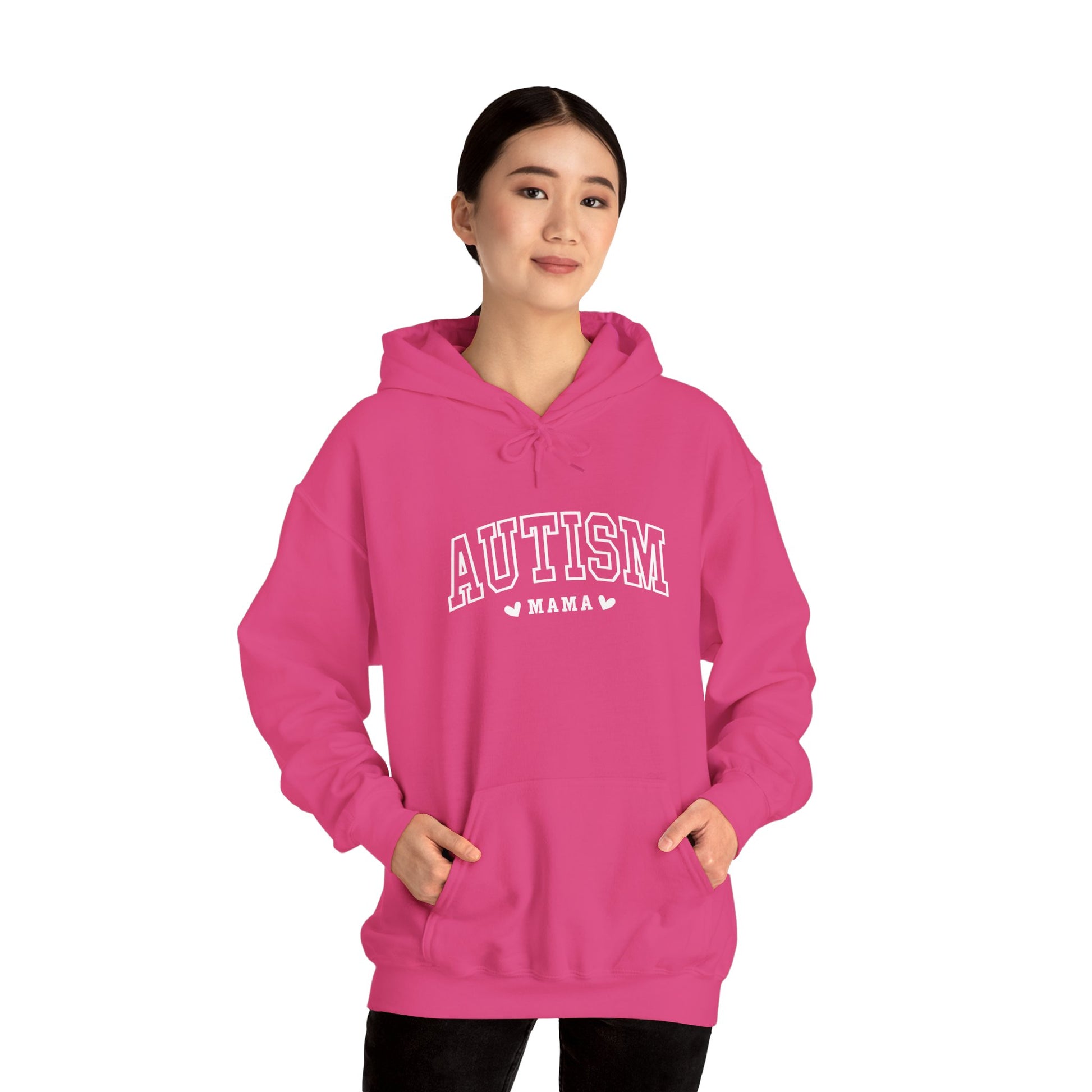 Hoodie AUTISM MAMA Hoodie – Collegiate-Inspired Supportive Mom Design