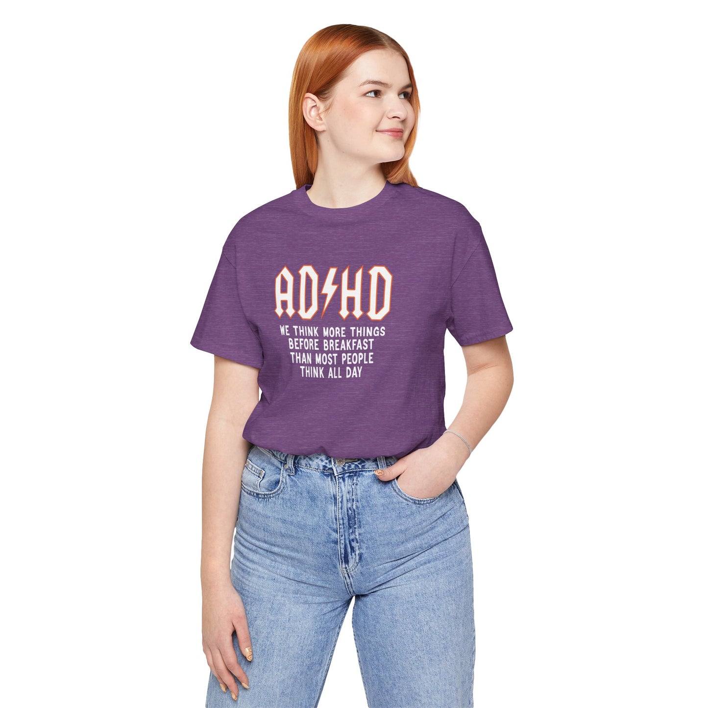 T-Shirt ADHD Lightning Bolt T-Shirt – Bold Funny ADHD Graphic Tee