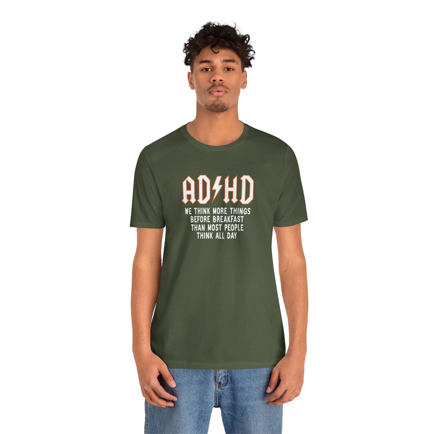 T-Shirt ADHD Lightning Bolt T-Shirt – Bold Funny ADHD Graphic Tee