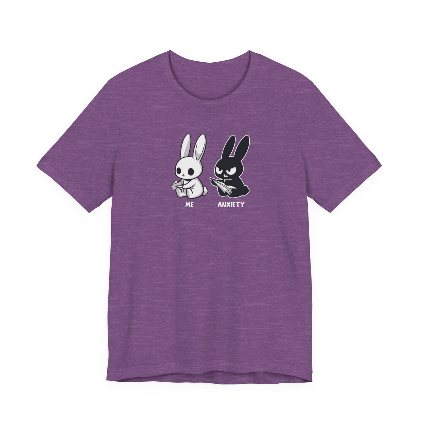 T-Shirt ME vs ANXIETY Rabbit Shirt – Funny Anxiety Shirt for Animal Lovers