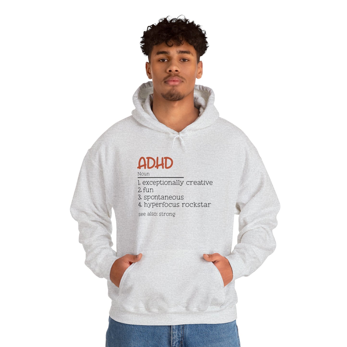 ADHD (Noun) Definition – Funny ADHD Hoodie with Positive Traits
