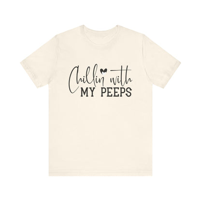 T-Shirt Funny Easter Shirt – Chillin With My Peeps Bunny Tee