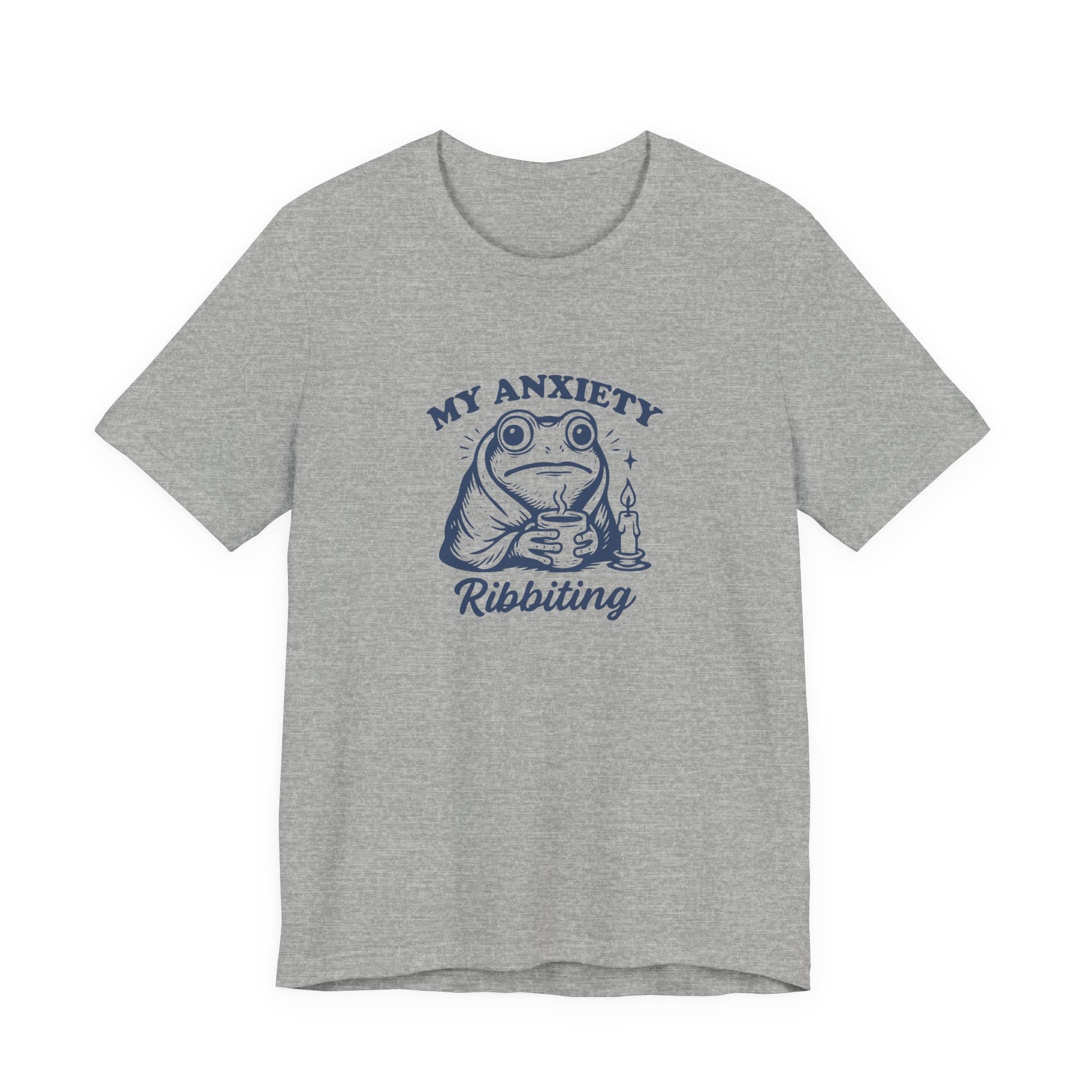 T-Shirt MY ANXIETY Ribbiting Shirt – Funny Anxiety Shirt with Frog Graphic