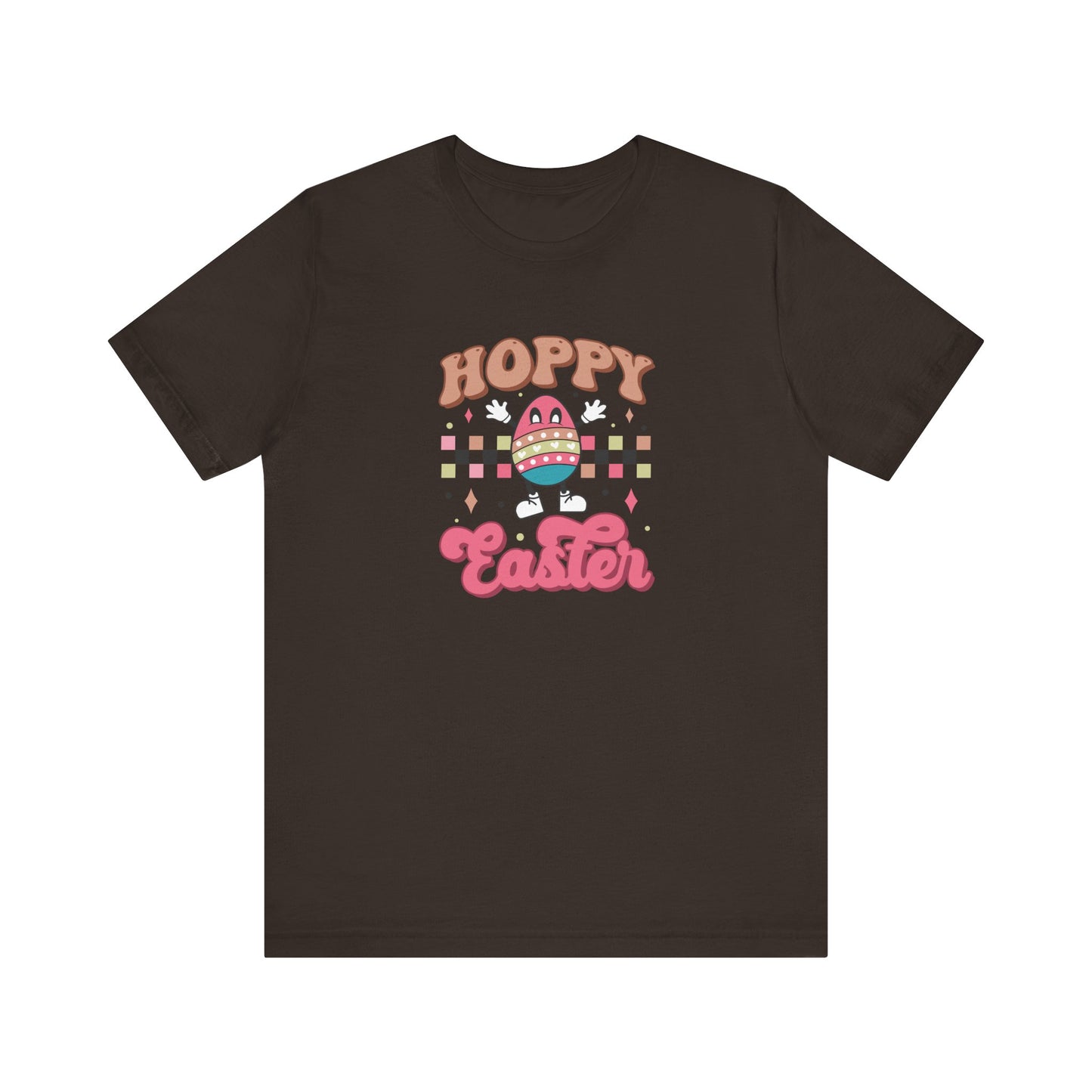 Brown Pop Culture Easter Shirt – Hoppy Easter Tee for Women