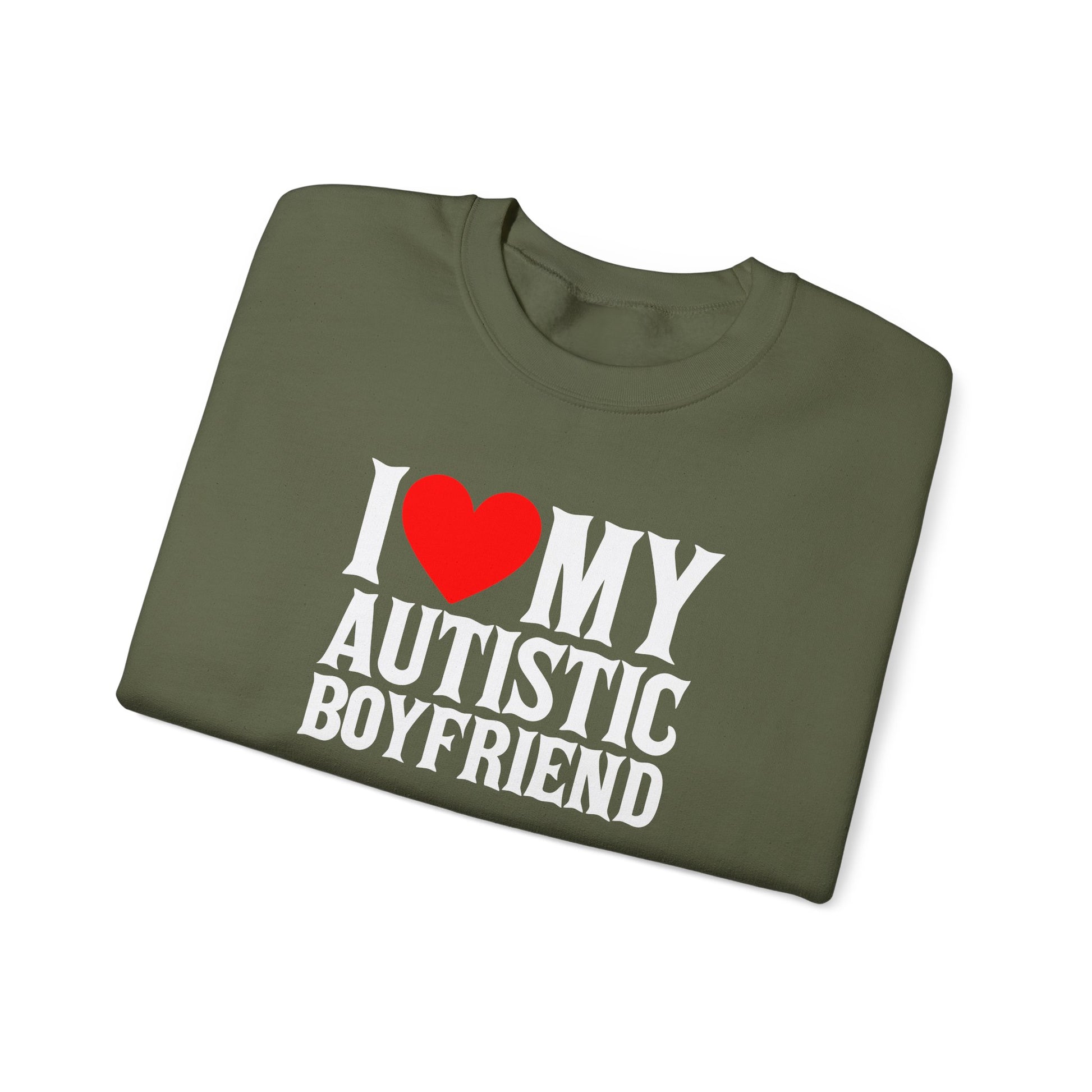 Sweatshirt I Love My Autistic Boyfriend Autism Sweatshirt for Women