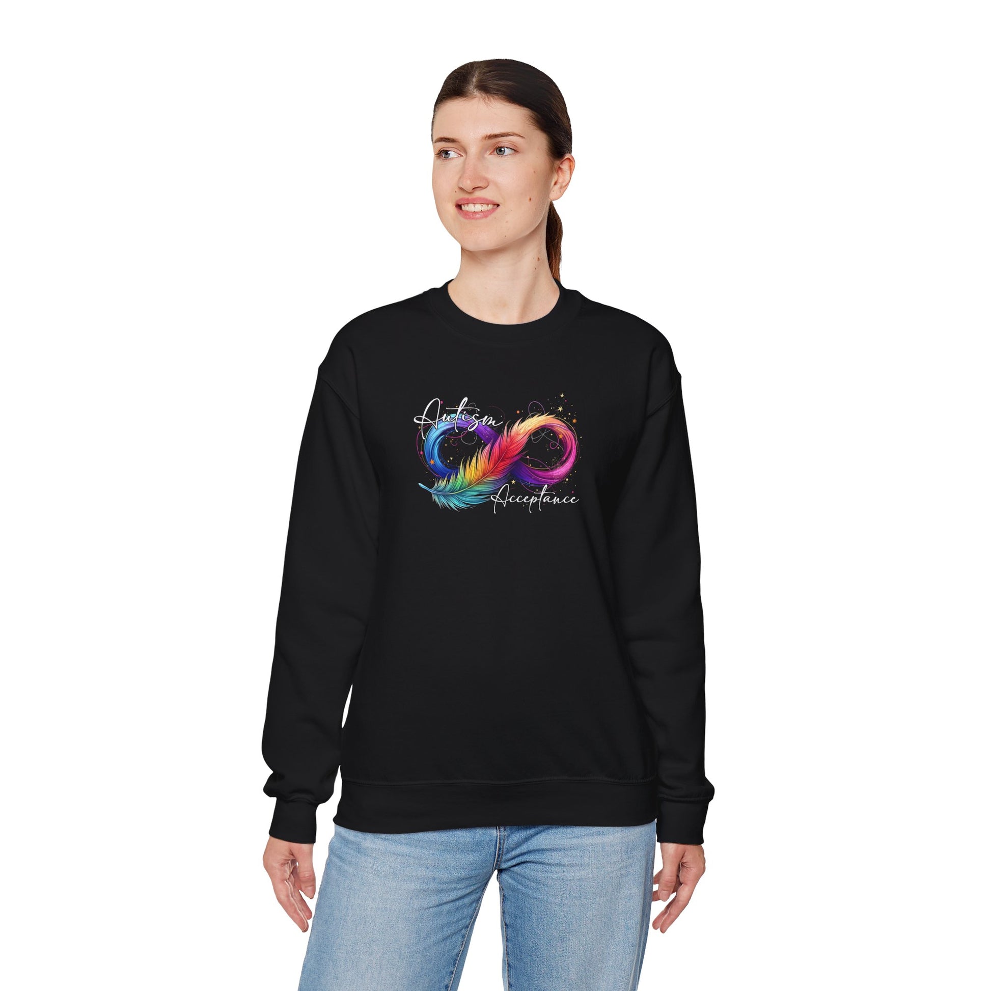 Sweatshirt Autism Acceptance Sweatshirt with Neurodiversity Symbol