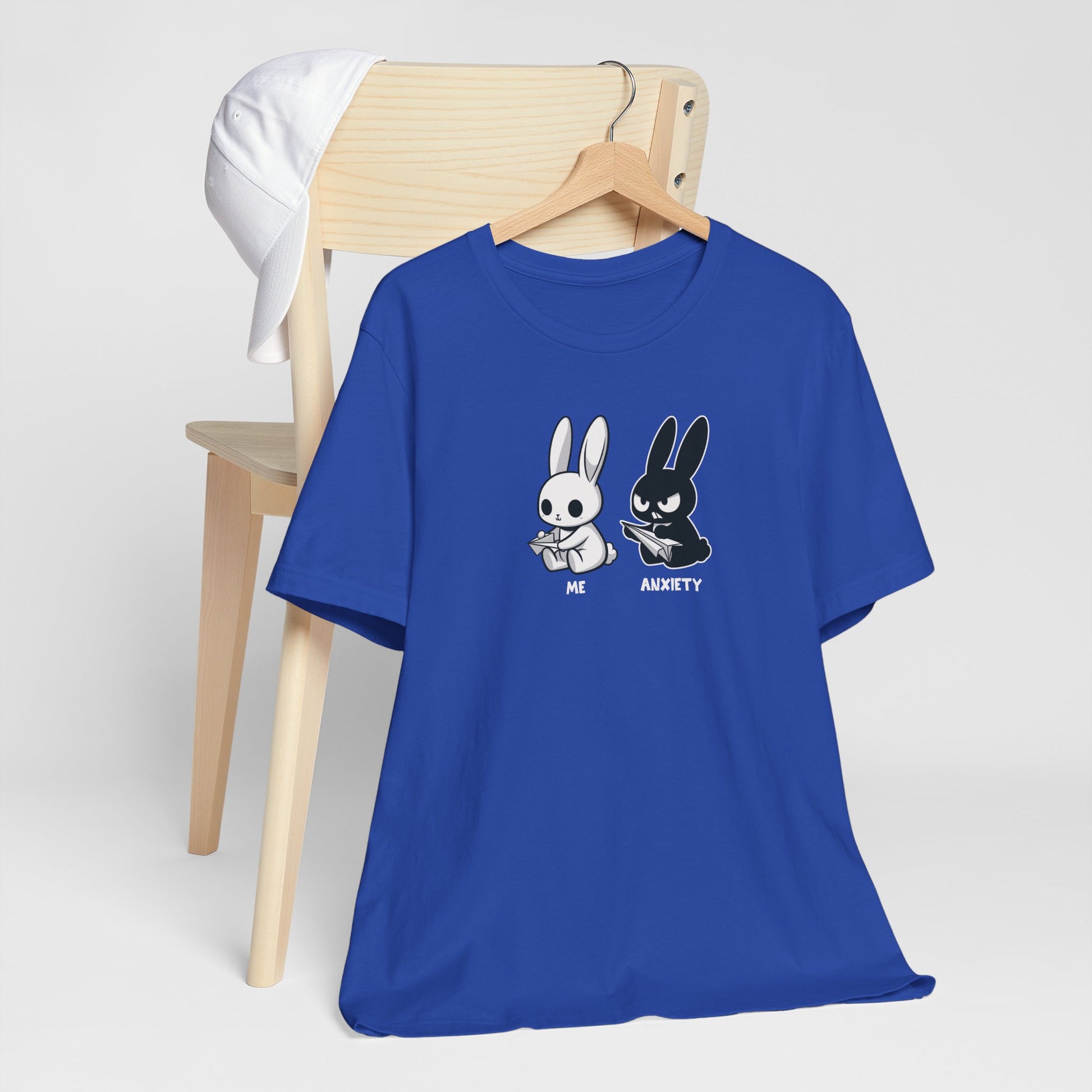 T-Shirt ME vs ANXIETY Rabbit Shirt – Funny Anxiety Shirt for Animal Lovers