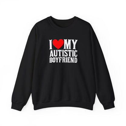 Sweatshirt I Love My Autistic Boyfriend Autism Sweatshirt for Women