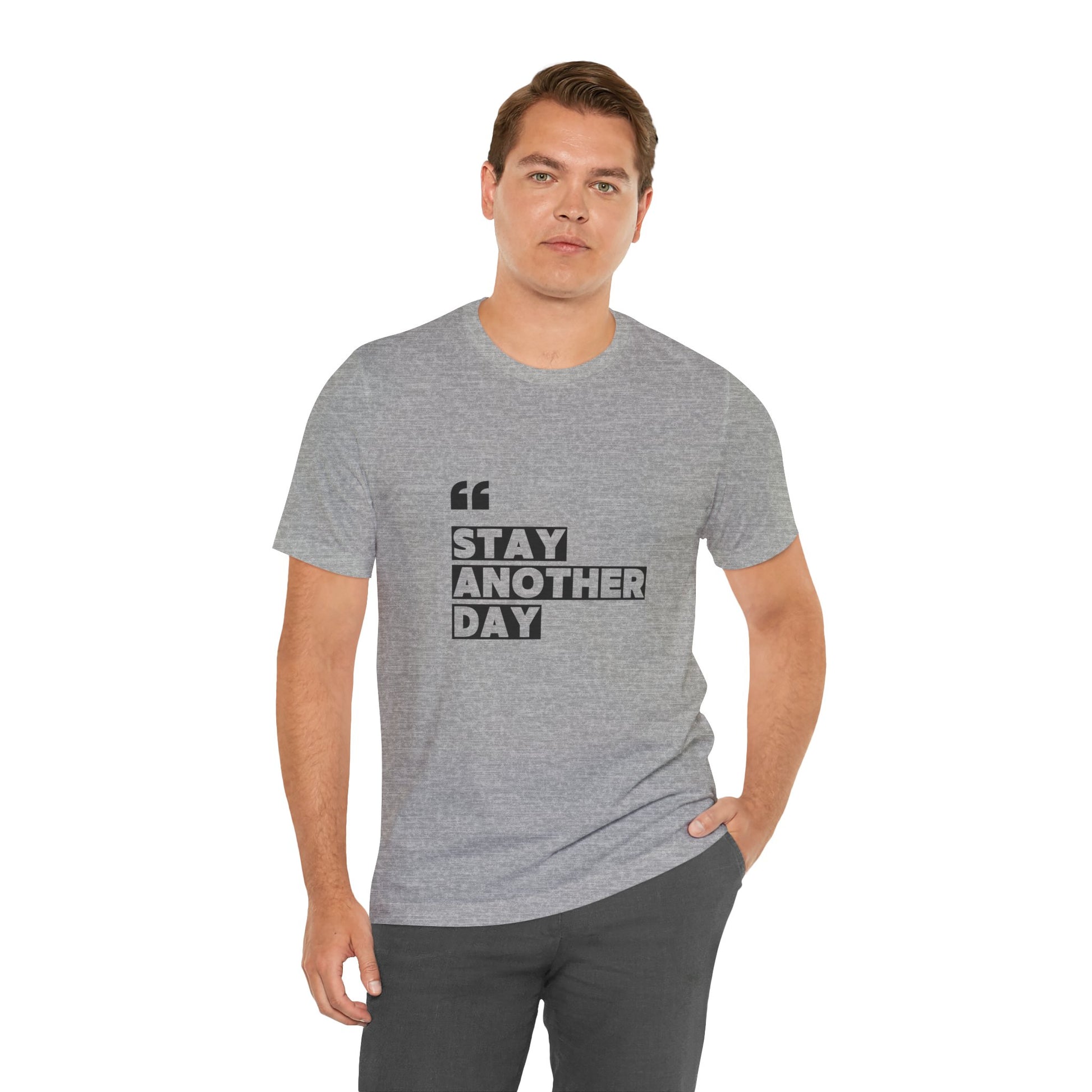 Stay Another Day – Athletic Heather Stay Another Day T Shirt for Suicide Prevention