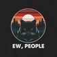 T-Shirt Ew People Cat Shirt – Vintage Sunset Funny Introvert T-Shirt
