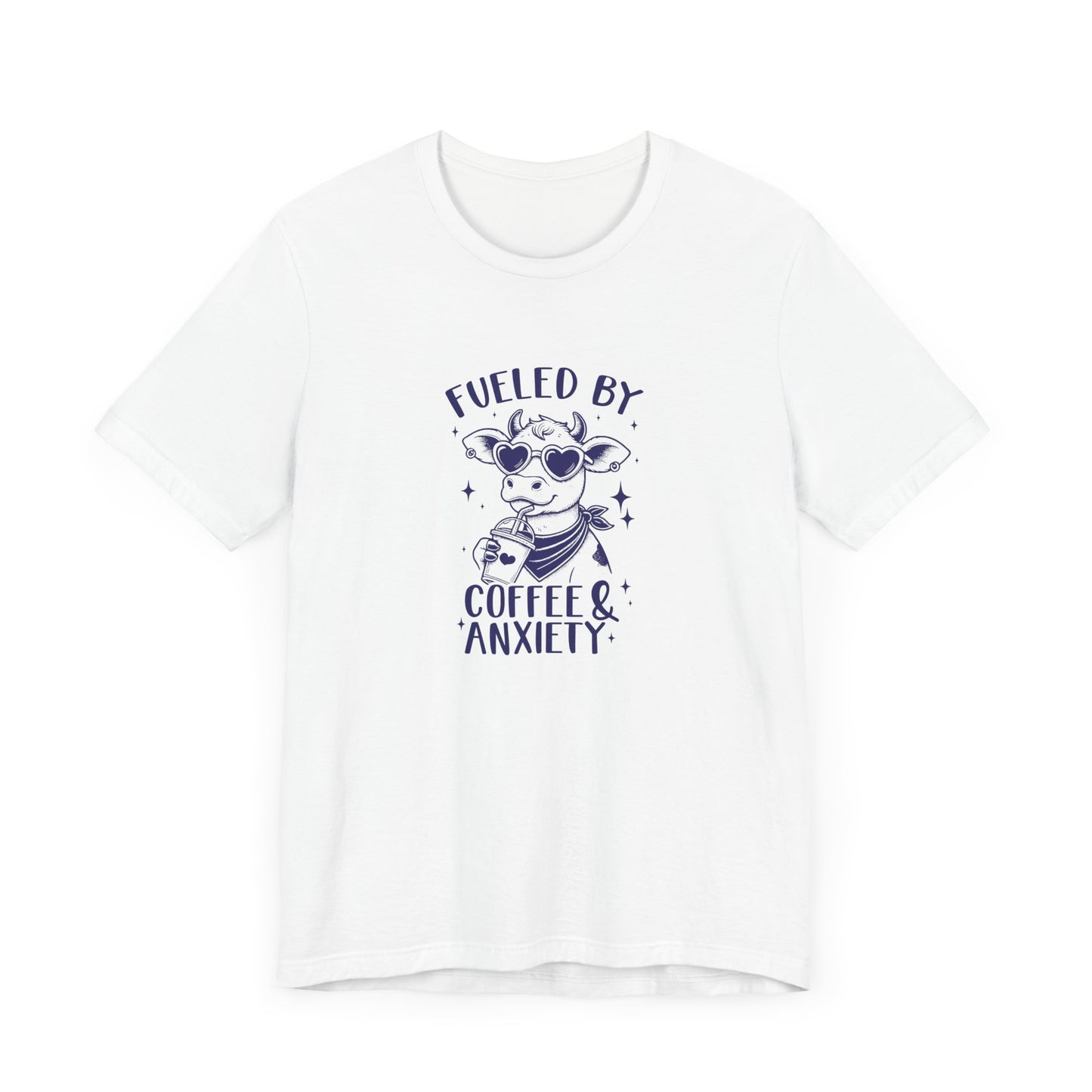 T-Shirt Fueled by Coffee and Anxiety – Funny Women's Anxiety T-shirt