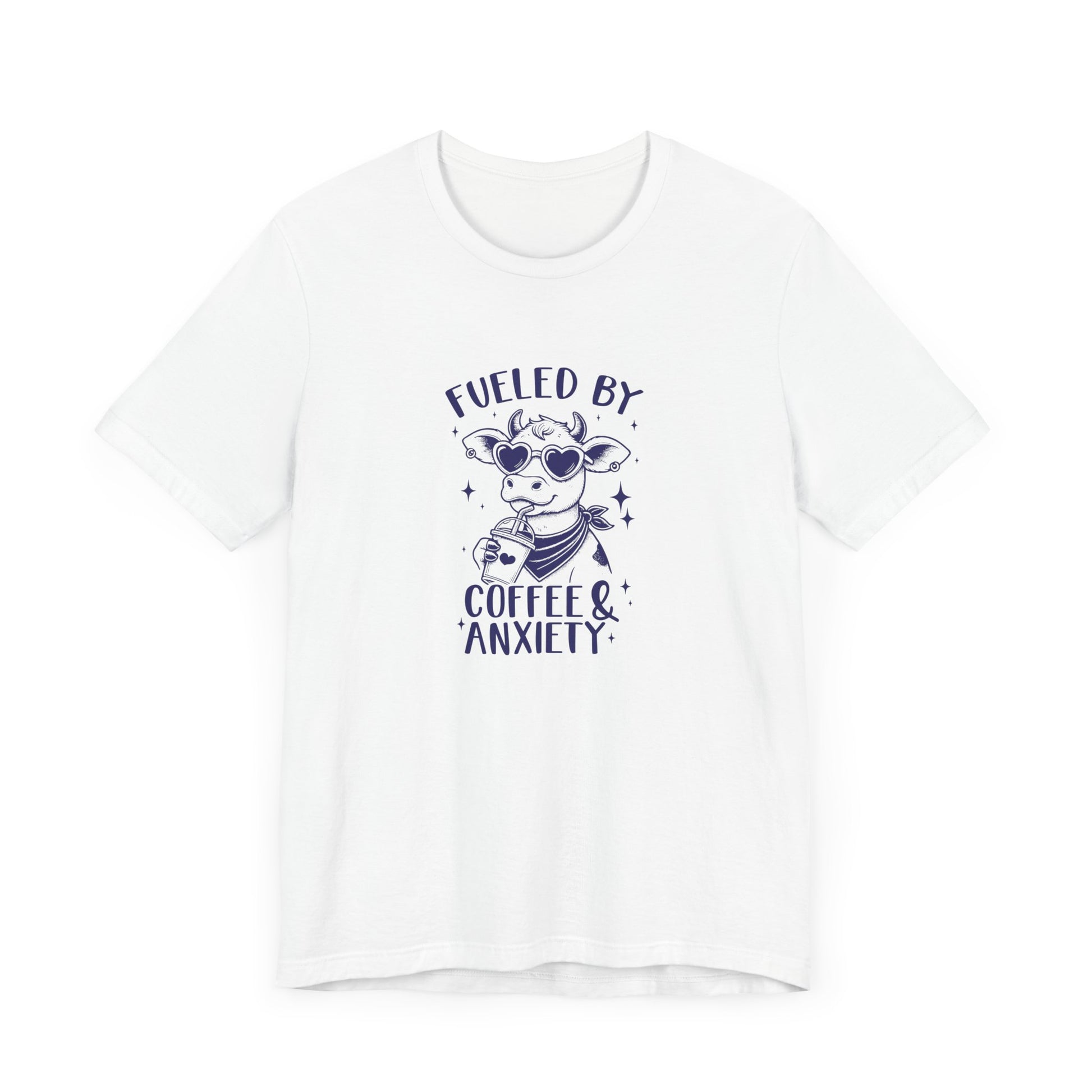 T-Shirt Fueled by Coffee and Anxiety – Funny Women's Anxiety T-shirt