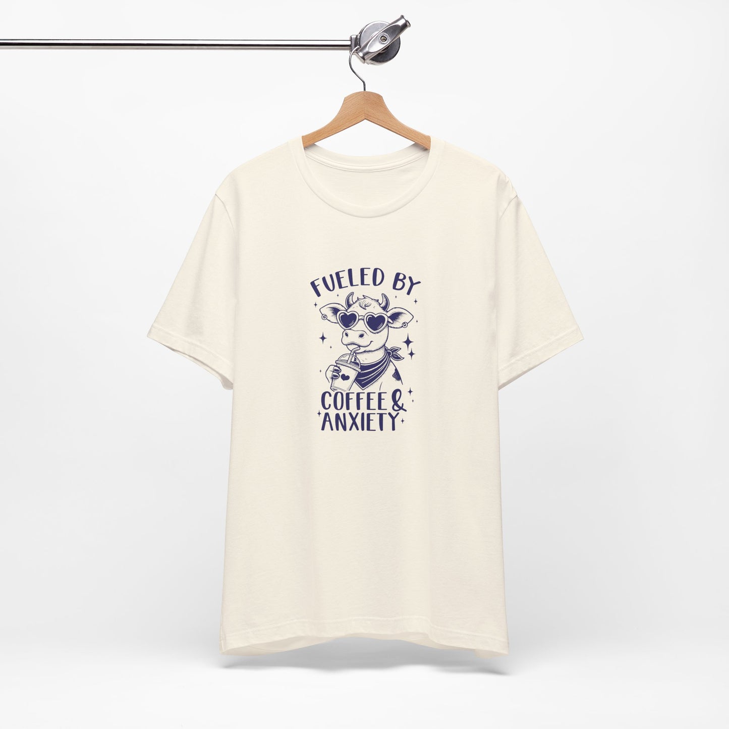 T-Shirt Fueled by Coffee and Anxiety – Funny Women's Anxiety T-shirt