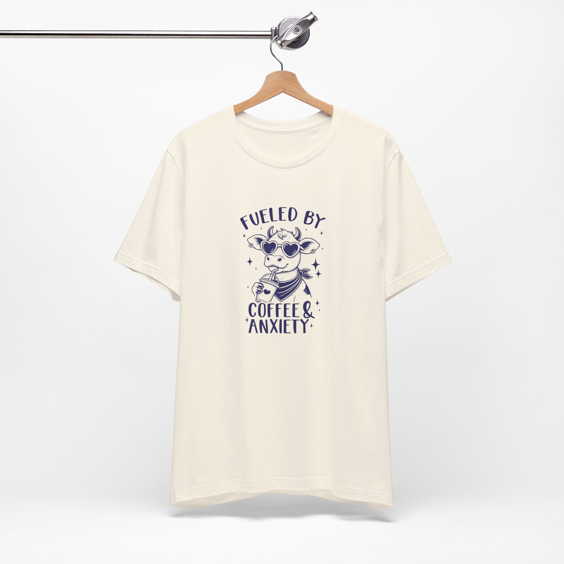T-Shirt Fueled by Coffee and Anxiety – Funny Women's Anxiety T-shirt