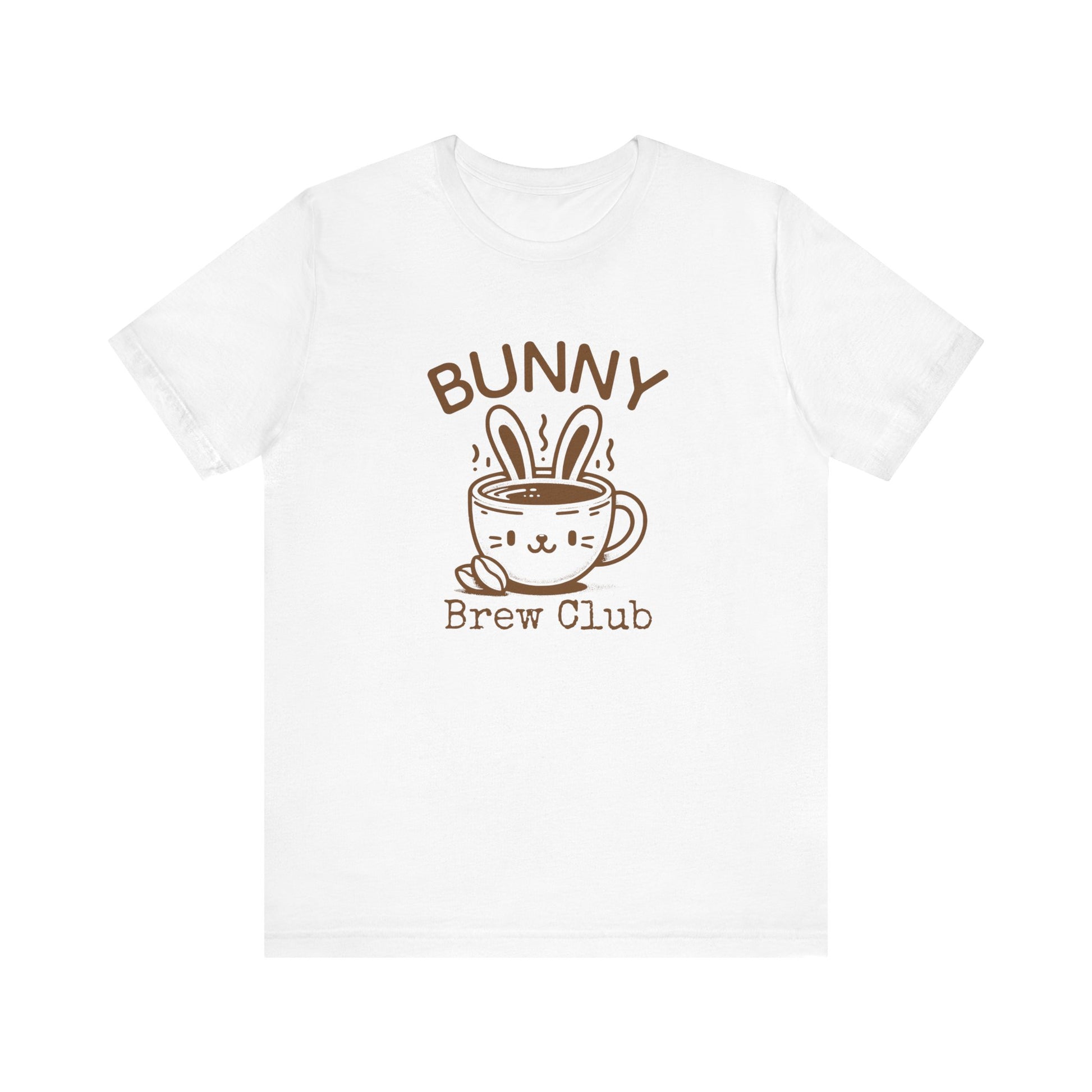 White Coffee Easter Shirt – Bunny Brew Club Funny Easter Tee for Women