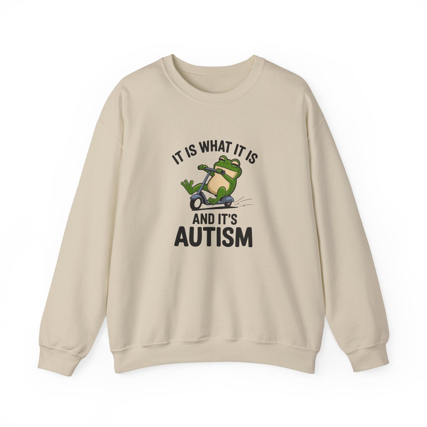 Sweatshirt IT IS WHAT IT IS AND IT'S AUTISM Funny Scooter Autism Sweatshirt