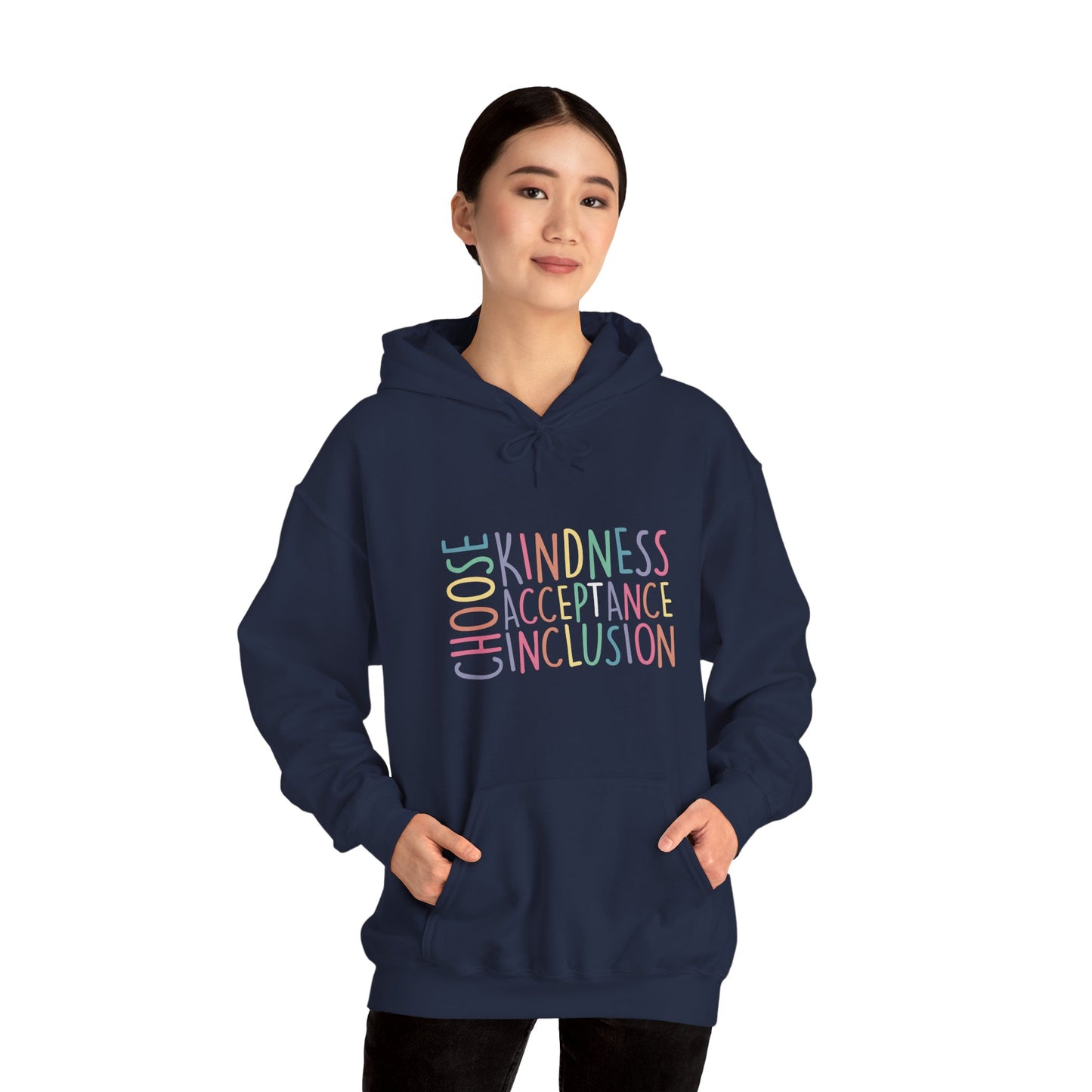 CHOOSE KINDNESS Hoodie – Colorful Inclusion & Acceptance Design