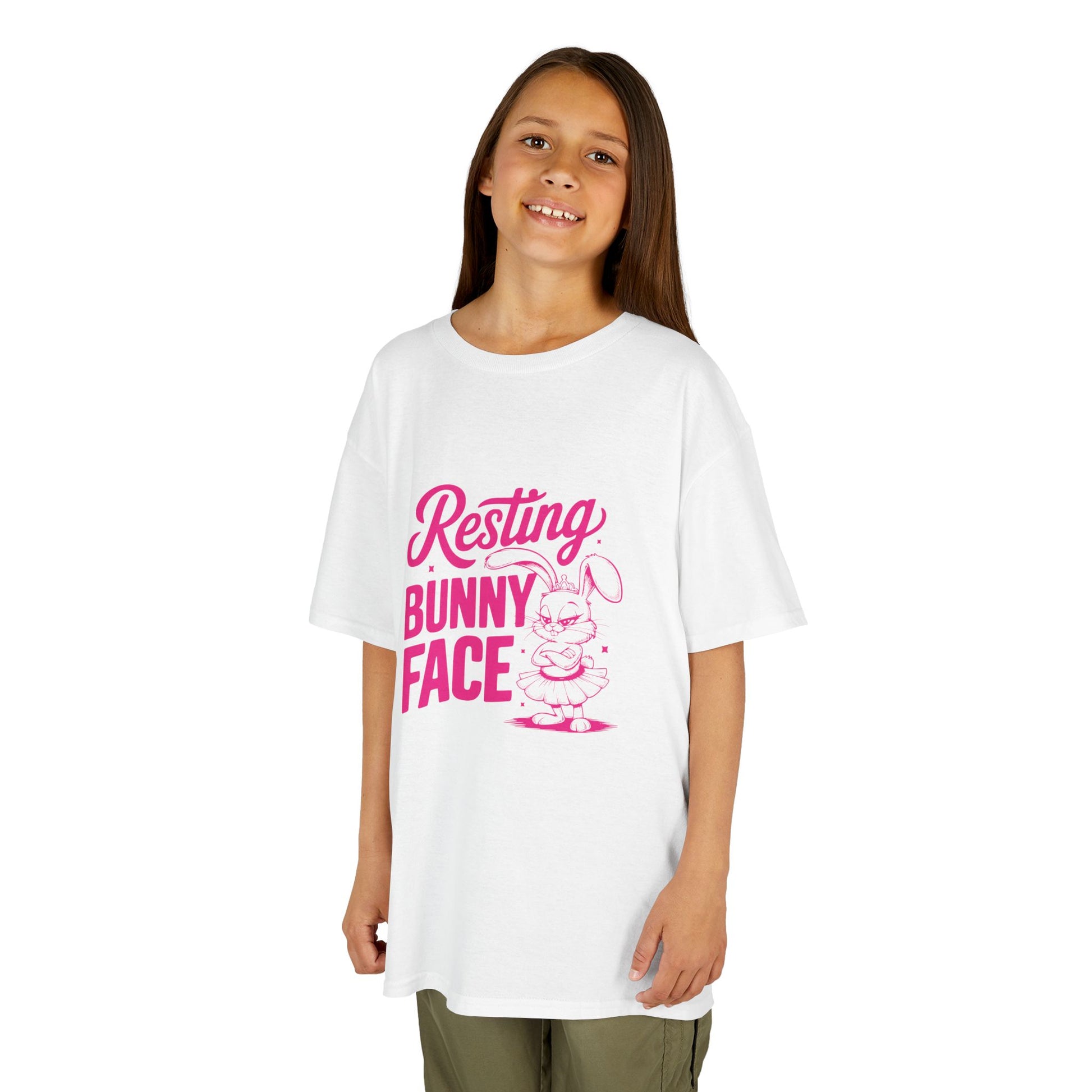 Resting Bunny Face Kids Easter Shirt | Funny Easter Tee for Kids